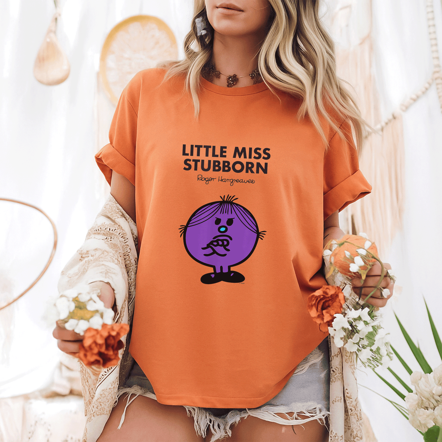 Mr Men Little Miss Stubborn T-Shirt for Kids Fun Colorful Design with Playful Illustration Perfect Gift for Young Readers - 6