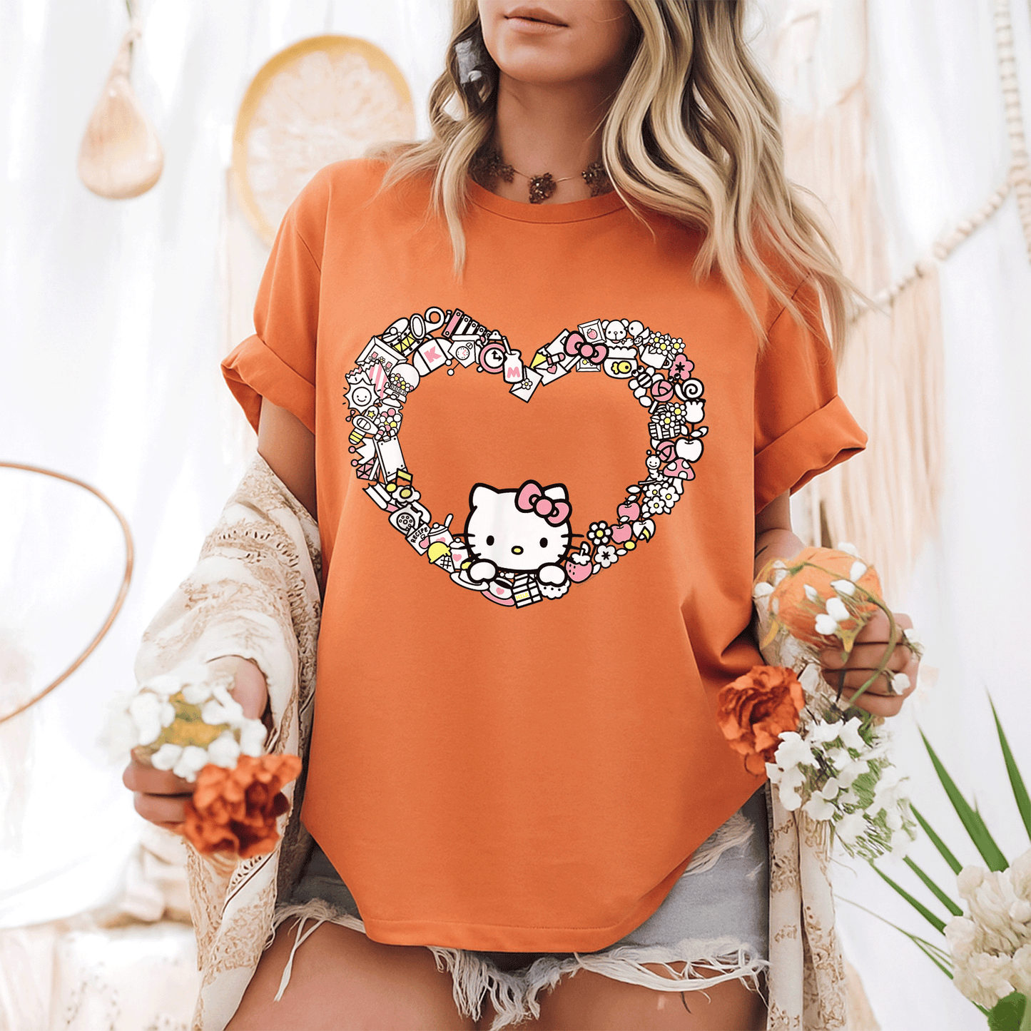 Cute Hello Kitty Heart Favorite Things T-Shirt for Fans, Perfect Gift for Kids and Adults, Adorable Design in Soft Cotton - 6
