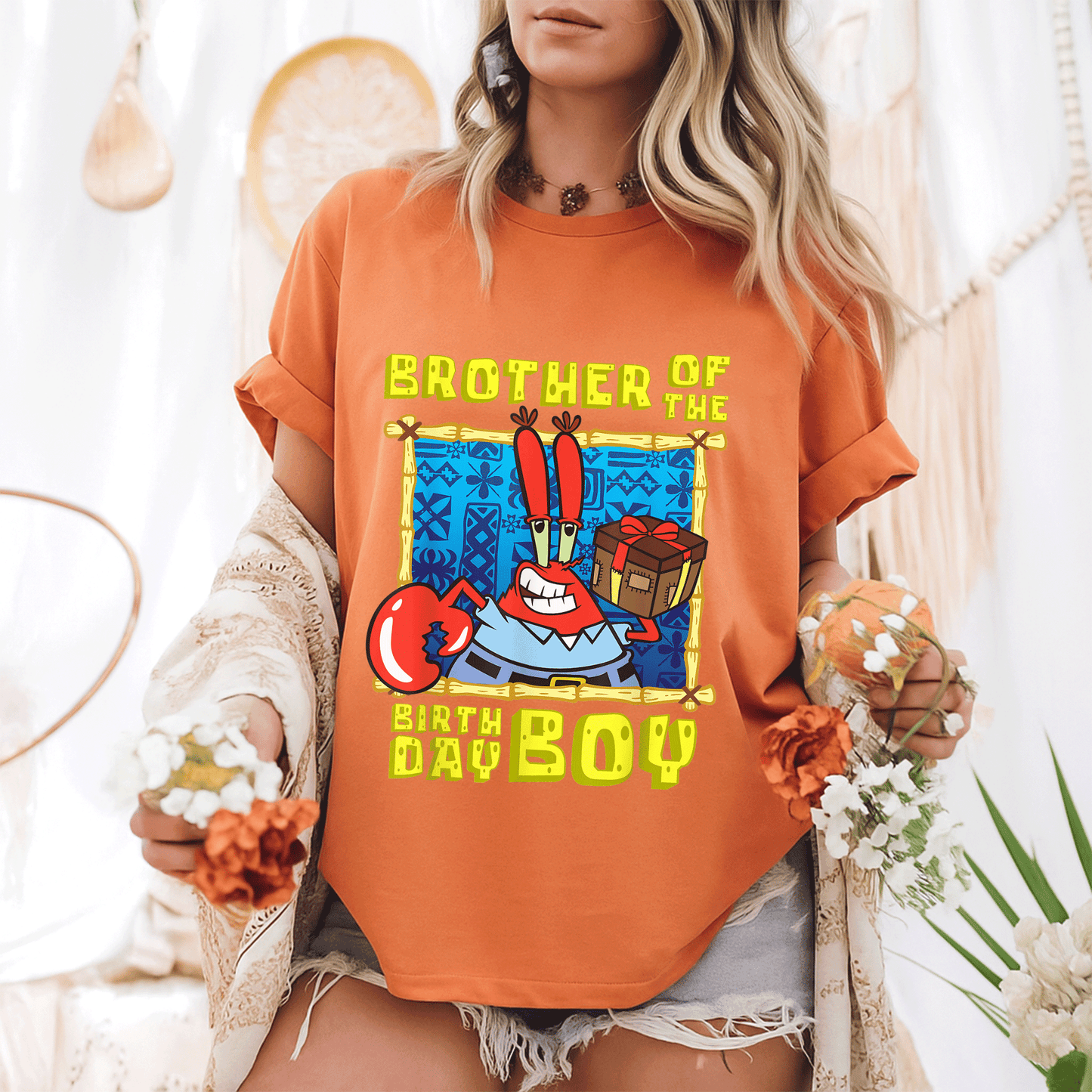 Mademark SpongeBob SquarePants T-Shirt for Boys - Celebrate with Mr. Krabs and the Birthday Boy in Style! - 6