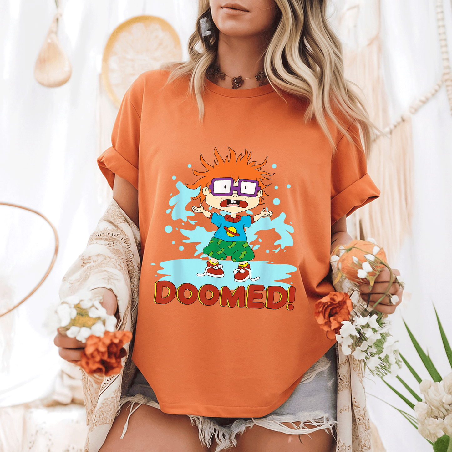 Mademark x Rugrats Chuckie T-Shirt - Fun and Colorful Cartoon Design for Nostalgic Fans of the Classic Show! - 6