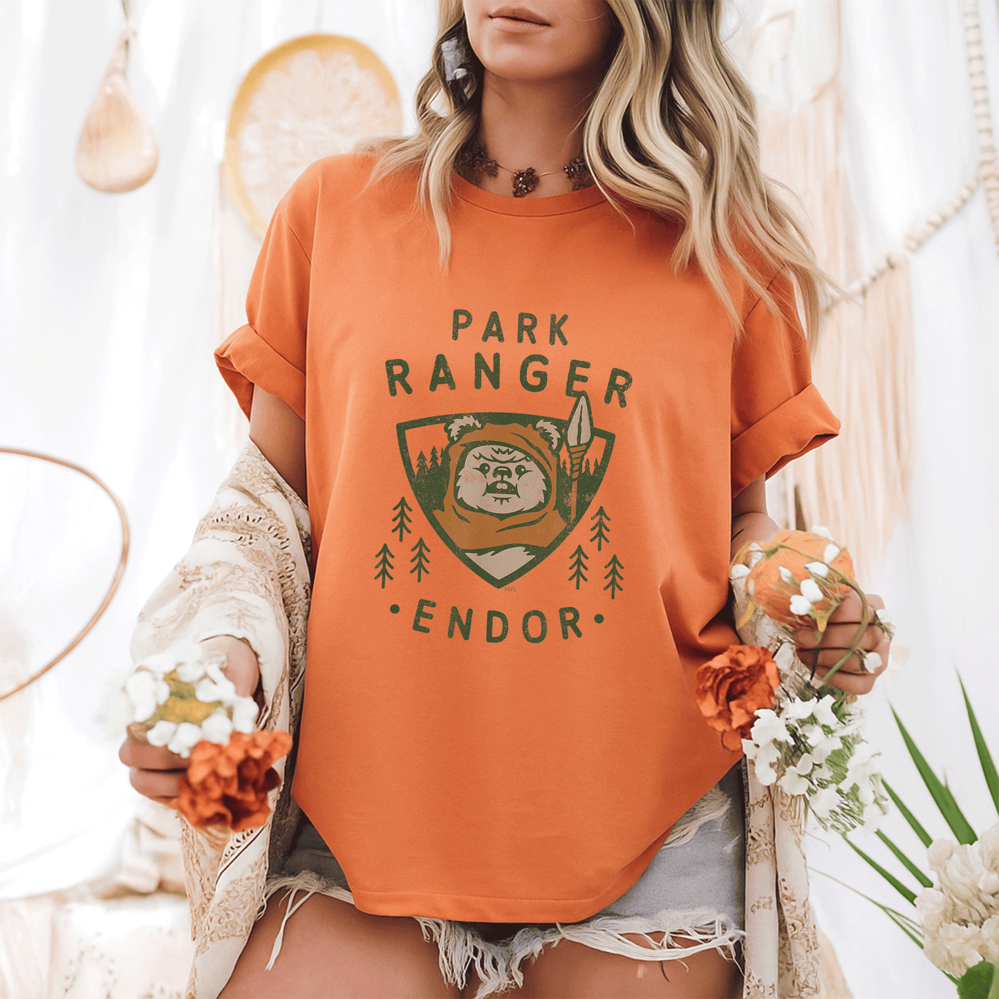 Star Wars Ewok Park Ranger Endor T-Shirt Featuring Unique Artwork - Perfect Gift for Fans and Outdoor Lovers! - 6