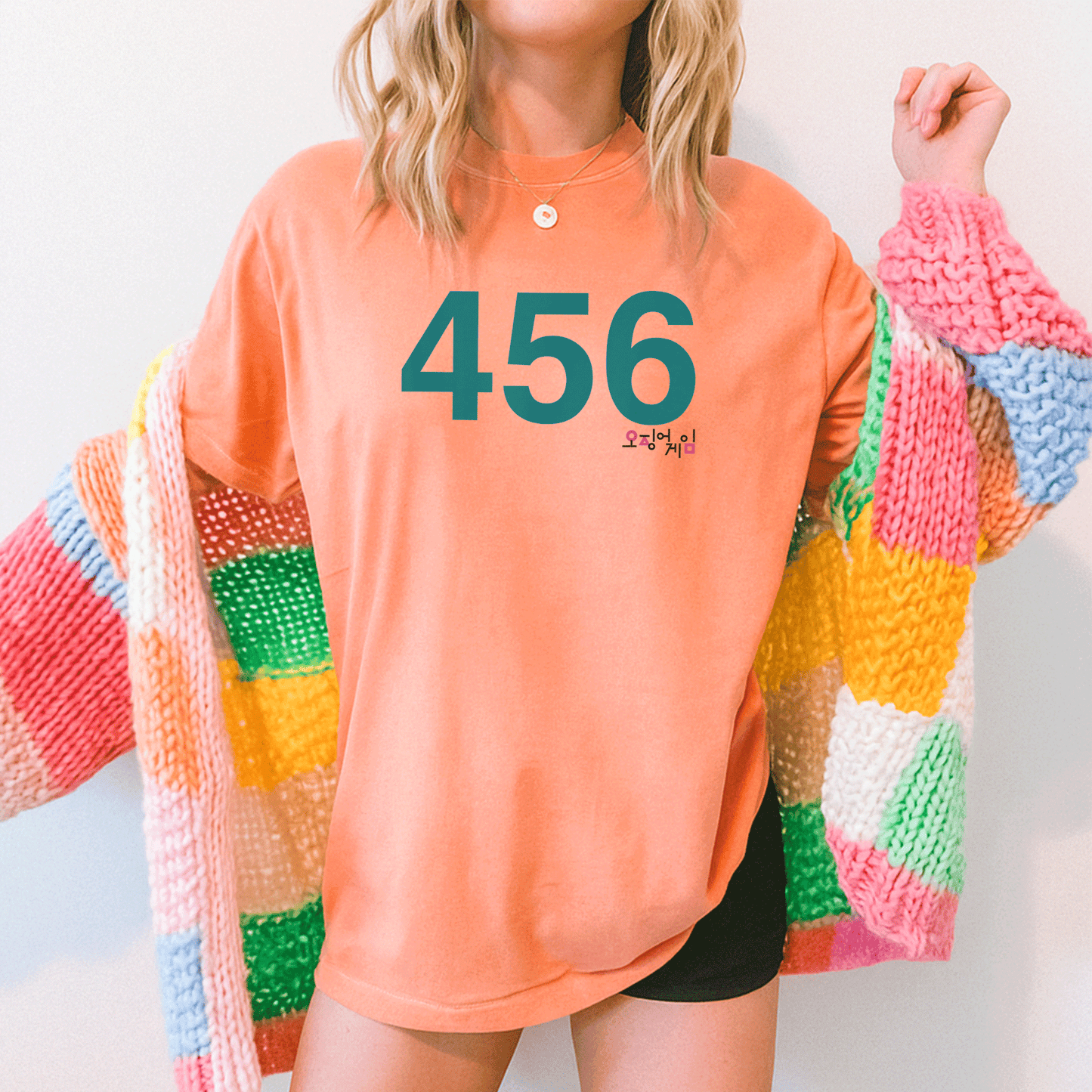 Squid Game Player 456 Costume T-Shirt - Perfect for Fans of the Series, Fun, Stylish and Comfortable Design - 5