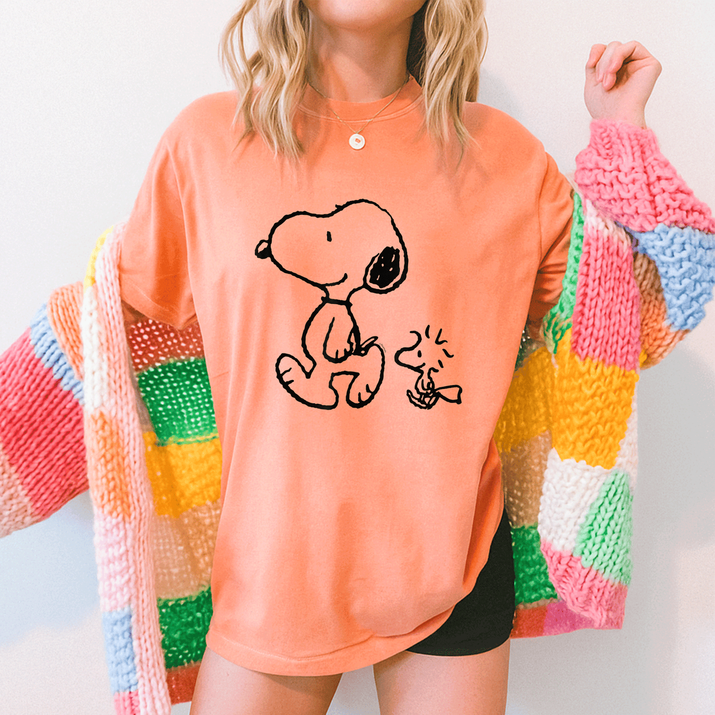 Snoopy and Woodstock Walk T-Shirt - Fun Peanuts Graphic Tee for Fans of Classic Cartoon Characters and Supporters of Friendship - 5