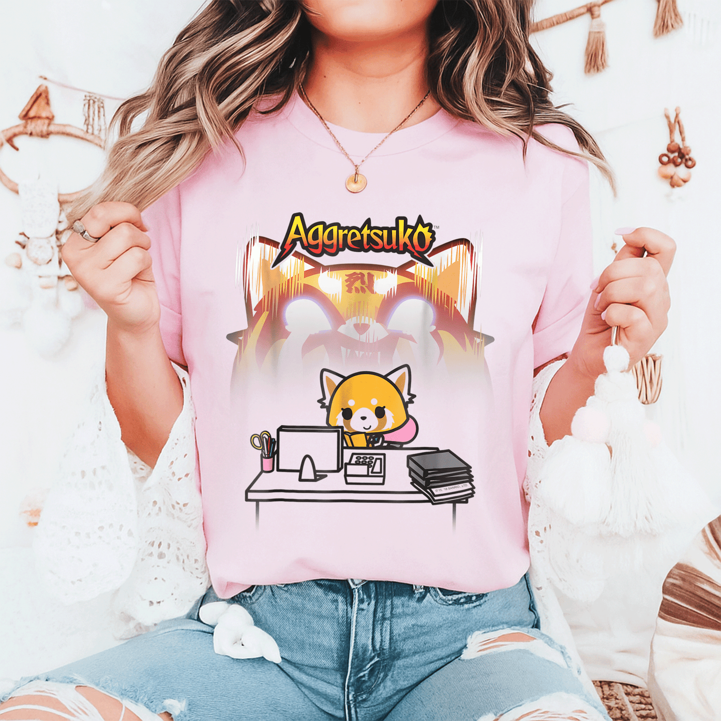 Aggretsuko Secret Rage Tee Shirt - Adorable Anime Design Featuring Raging Red Panda for Fun and Stylish Casual Wear - 6