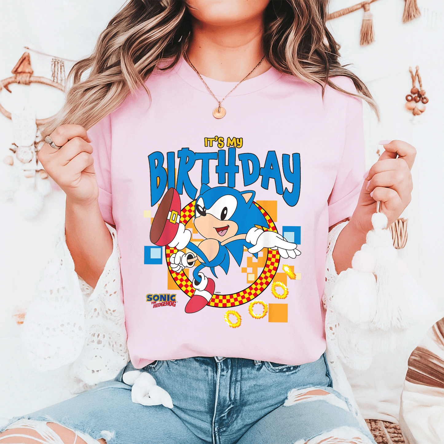 Sonic the Hedgehog Birthday T-Shirt for Kids - Fun Cheerful Design Perfect for Party Celebrations and Special Days - 6