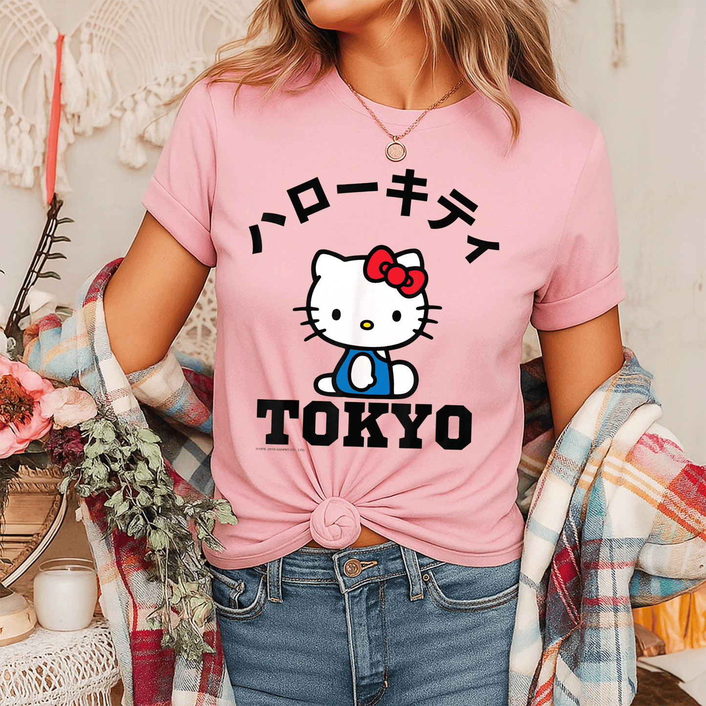 Cute Hello Kitty Tokyo Tee Shirt for Fans – Adorable Design Featuring Hello Kitty in Stylish Tokyo Fashion for Everyday Wear - 7