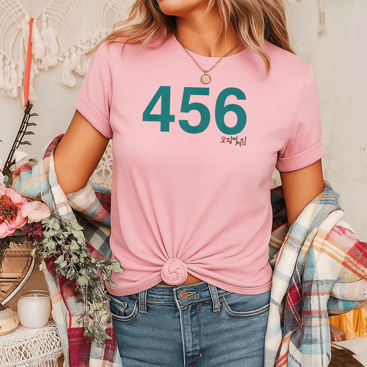Squid Game Player 456 Costume T-Shirt - Perfect for Fans of the Series, Fun, Stylish and Comfortable Design - 7