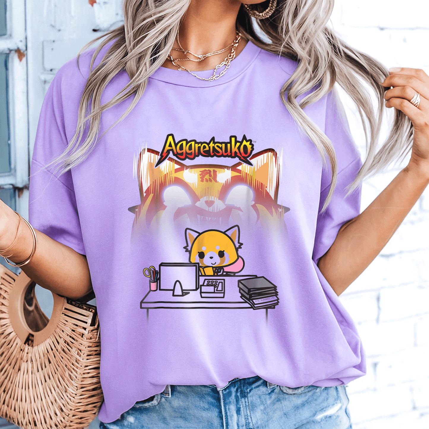 Aggretsuko Secret Rage Tee Shirt - Adorable Anime Design Featuring Raging Red Panda for Fun and Stylish Casual Wear - 8