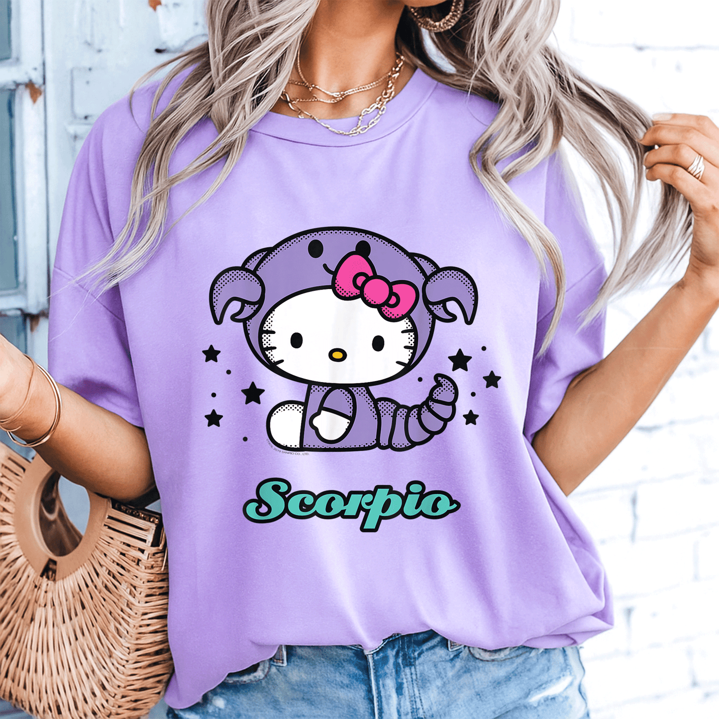 Cute Hello Kitty Scorpio Zodiac Tee Shirt - Adorable Design for Astrology Lovers - Stylish and Comfy Apparel for Feline Fans - 8