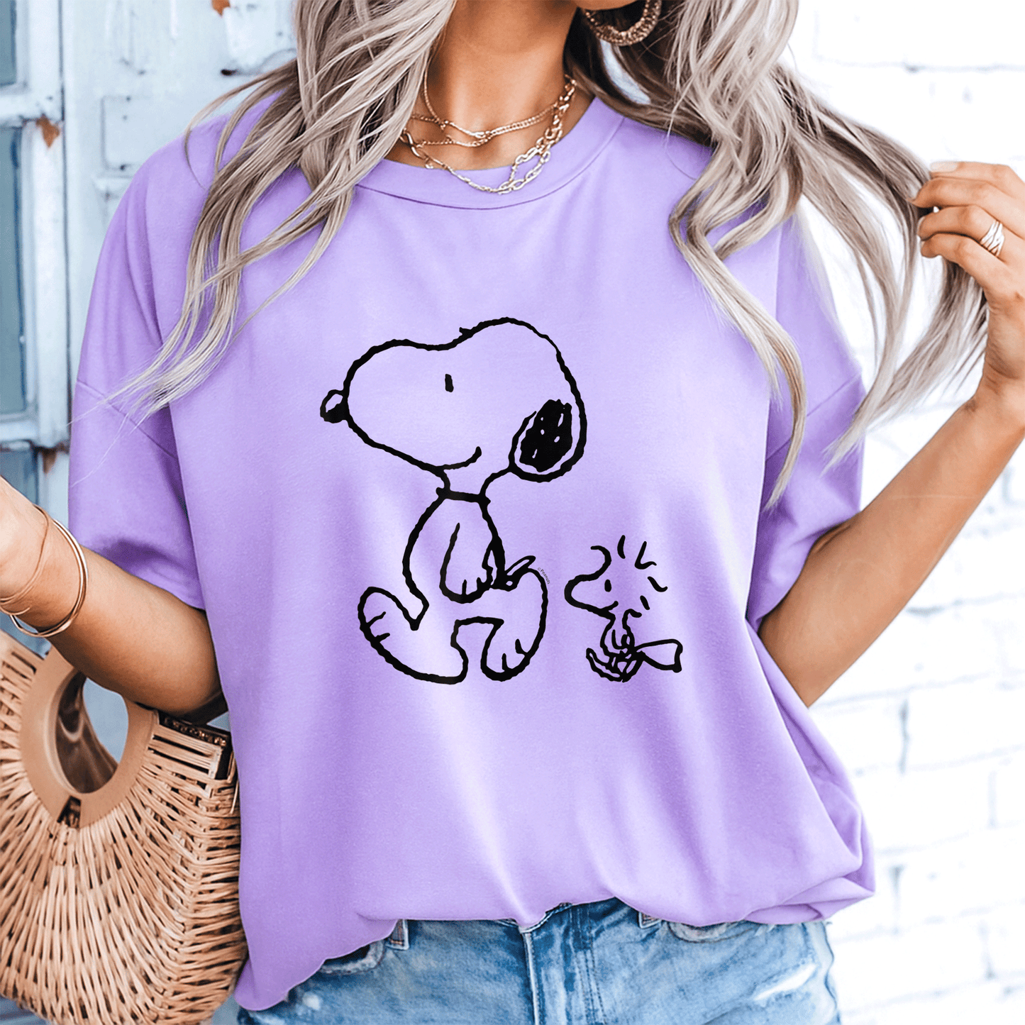 Snoopy and Woodstock Walk T-Shirt - Fun Peanuts Graphic Tee for Fans of Classic Cartoon Characters and Supporters of Friendship - 8