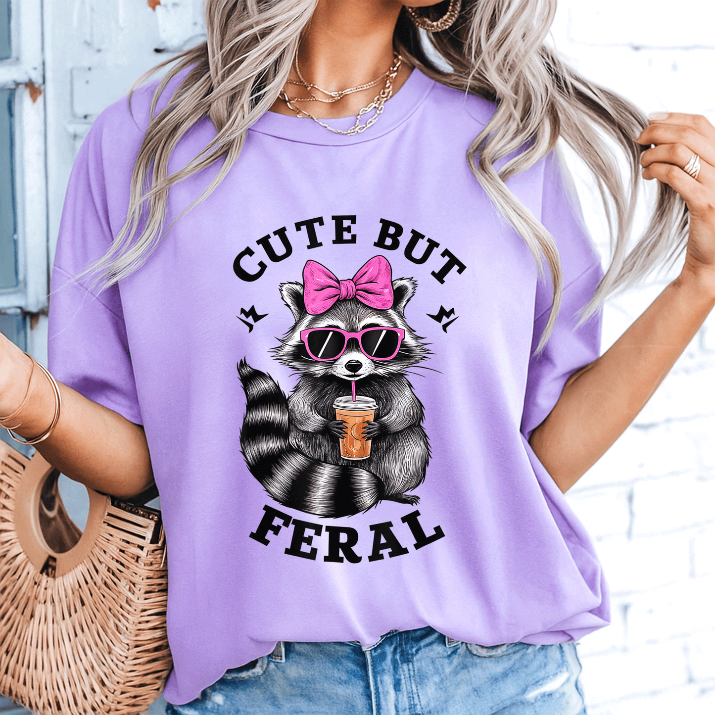 Cute Feral Raccoon T-Shirt with Sunglasses | Fun and Colorful Graphic Tee for Animal Lovers and Casual Wear - 8