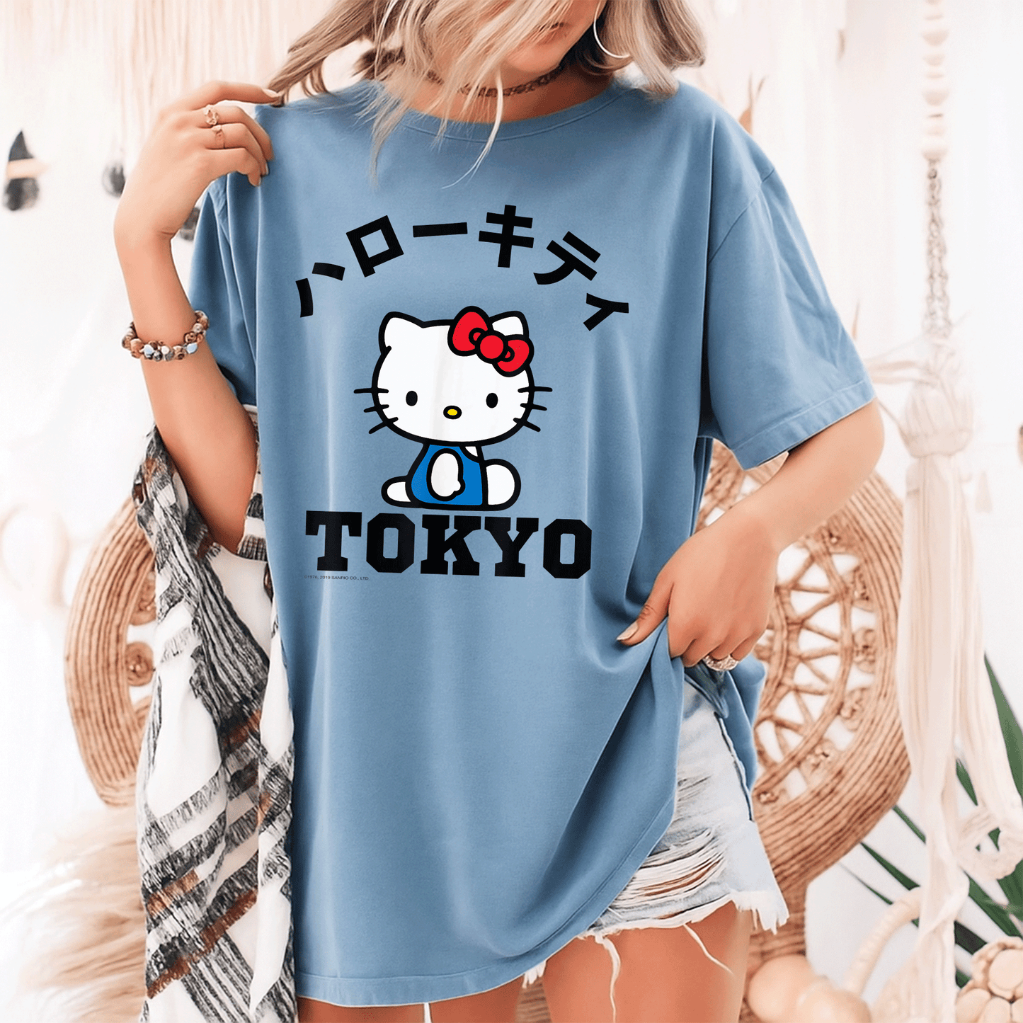 Cute Hello Kitty Tokyo Tee Shirt for Fans – Adorable Design Featuring Hello Kitty in Stylish Tokyo Fashion for Everyday Wear - 9