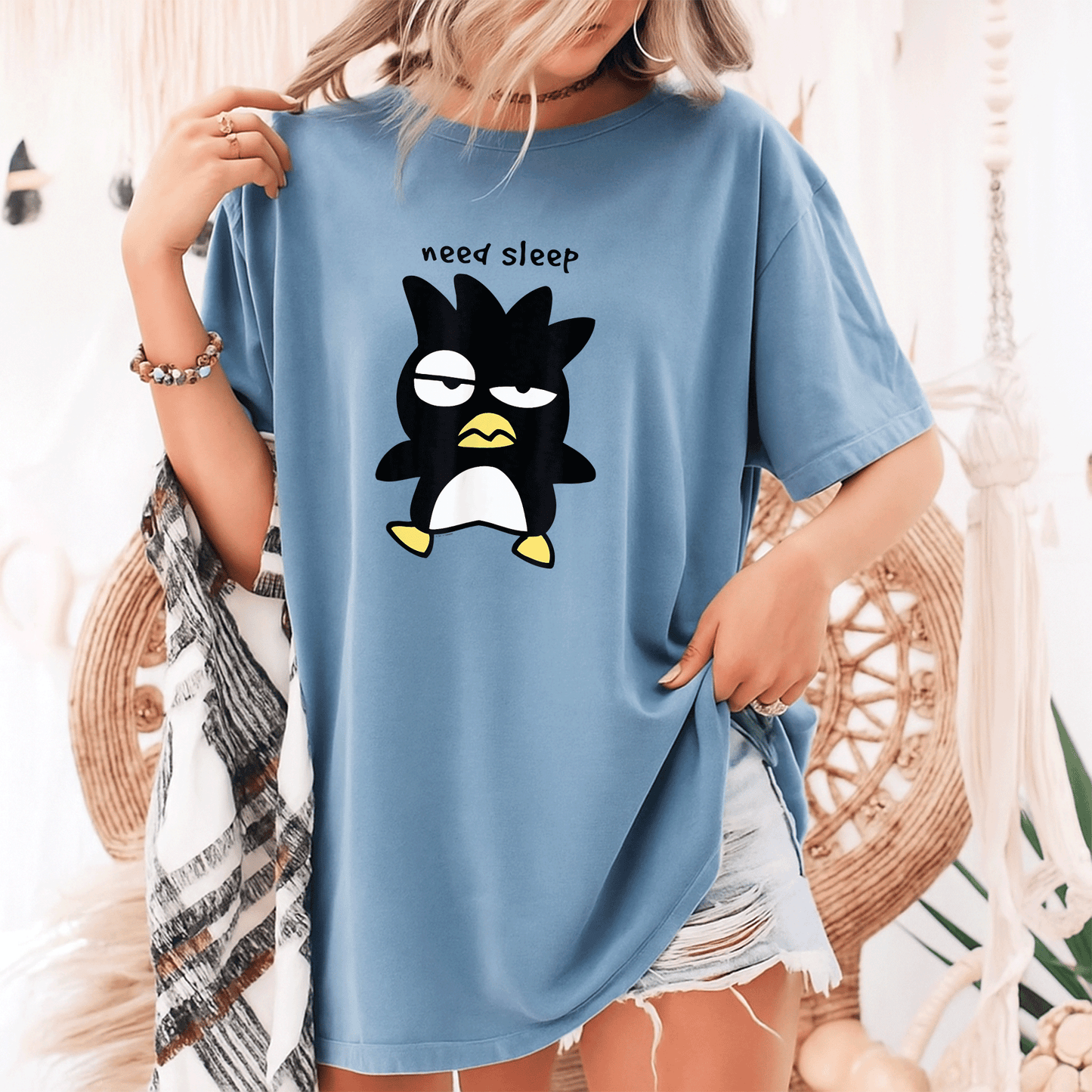 Cozy Badtz Maru Need Sleep Tee for Anime Lovers - Adorable Sleepy Design Perfect for Relaxed Days and Casual Outfits - 9