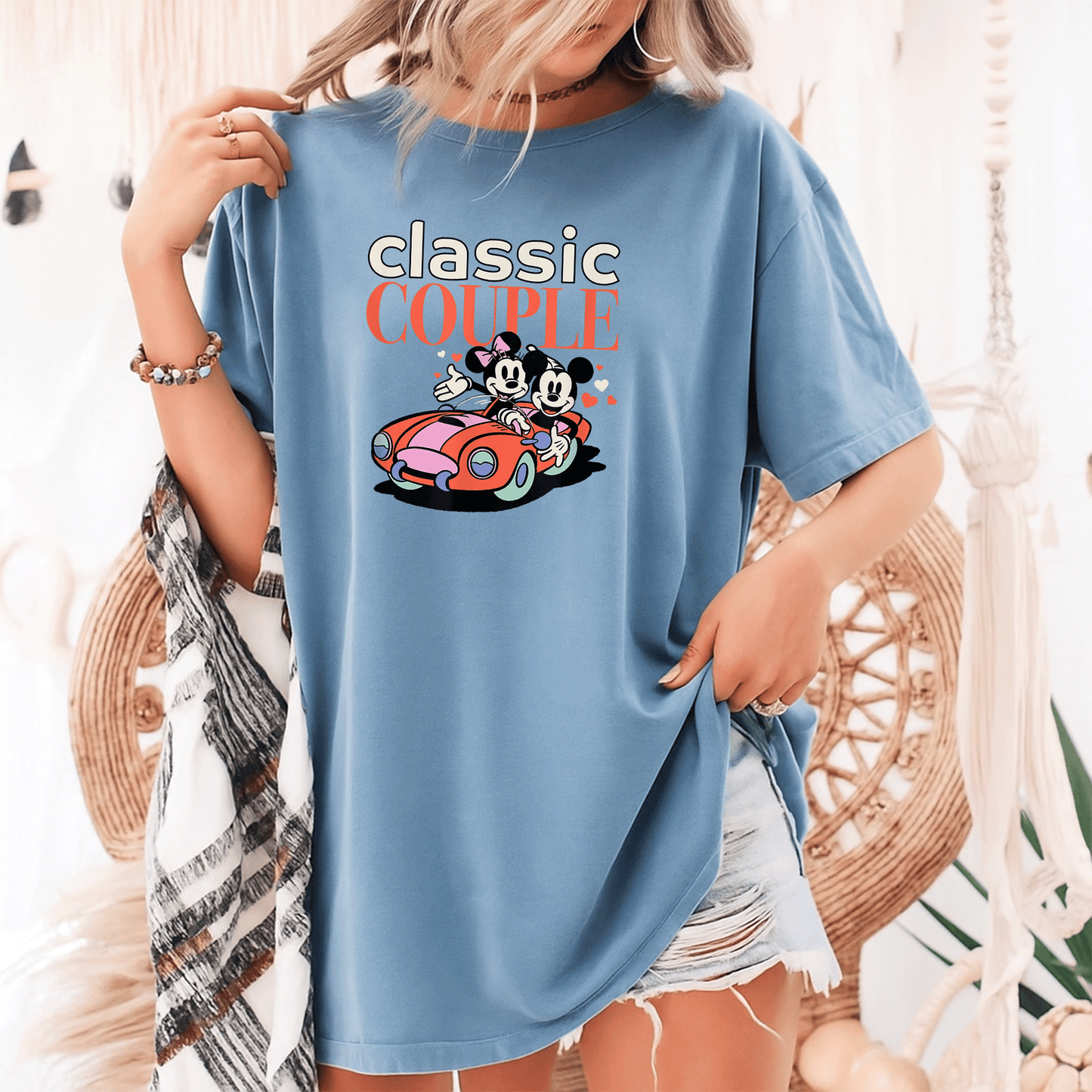 Cute Amazon Essentials Mickey and Minnie Valentine's Day Classic Couple T-Shirt for Couples Celebrating Love in Style - 9