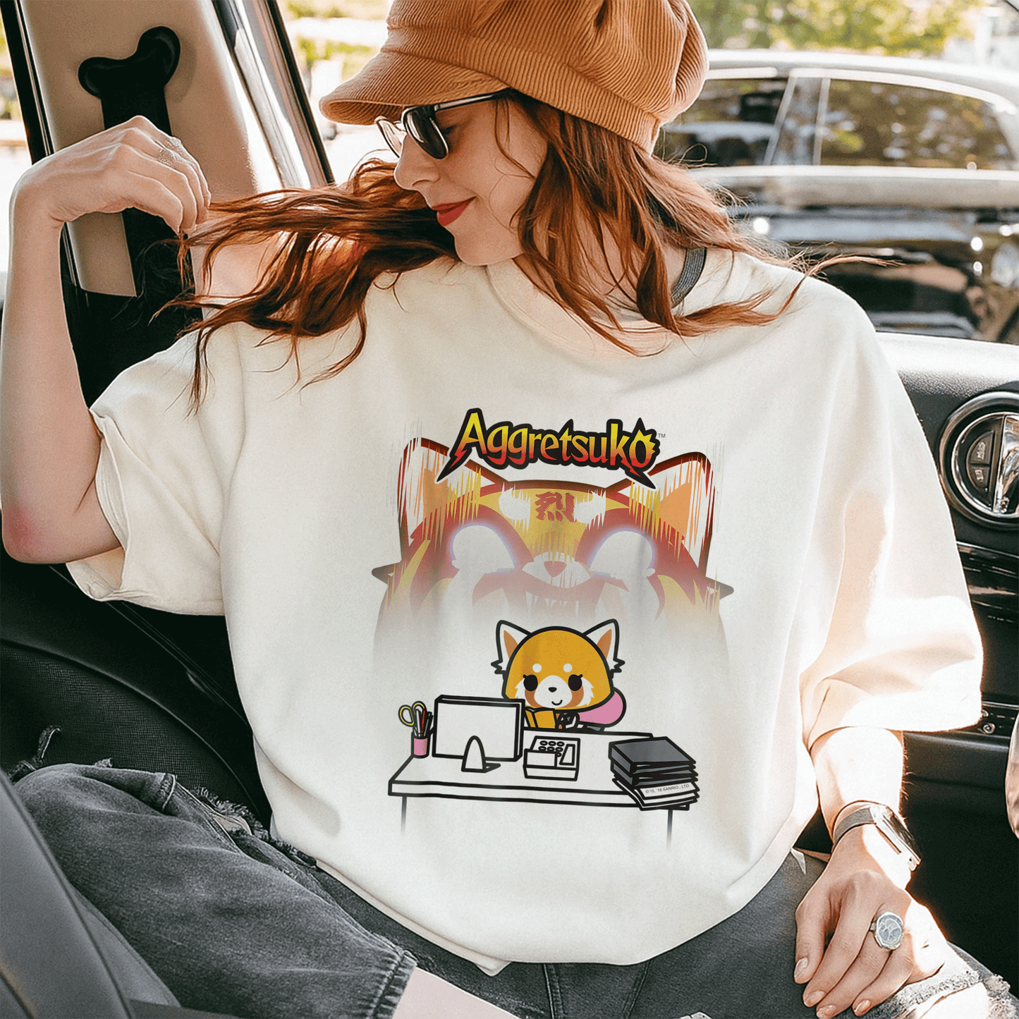 Aggretsuko Secret Rage Tee Shirt - Adorable Anime Design Featuring Raging Red Panda for Fun and Stylish Casual Wear - 10