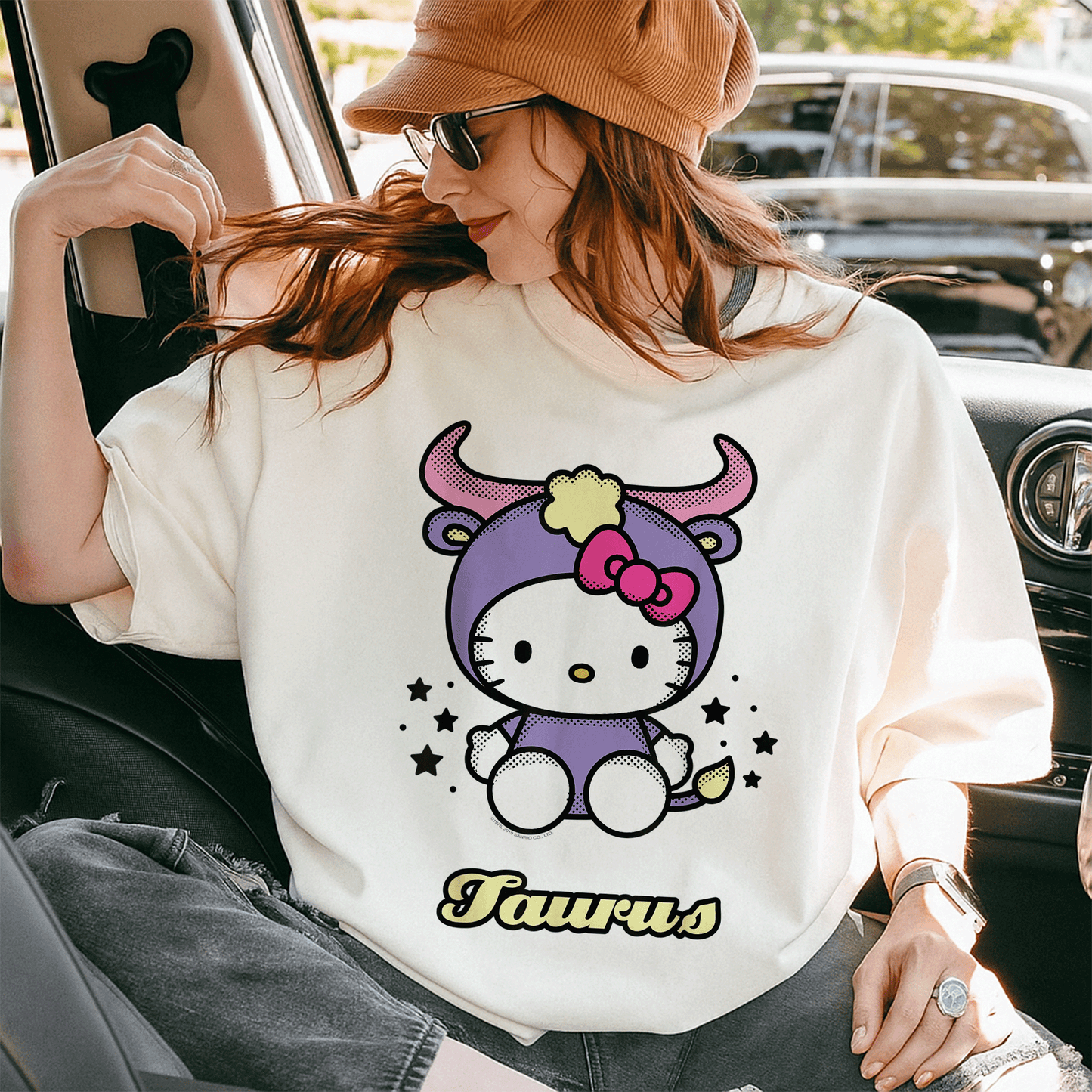Cute Hello Kitty Taurus Tee Shirt Celebrate Your Zodiac Sign with Adorable Hello Kitty Graphics Perfect for Taurus Fans - 10