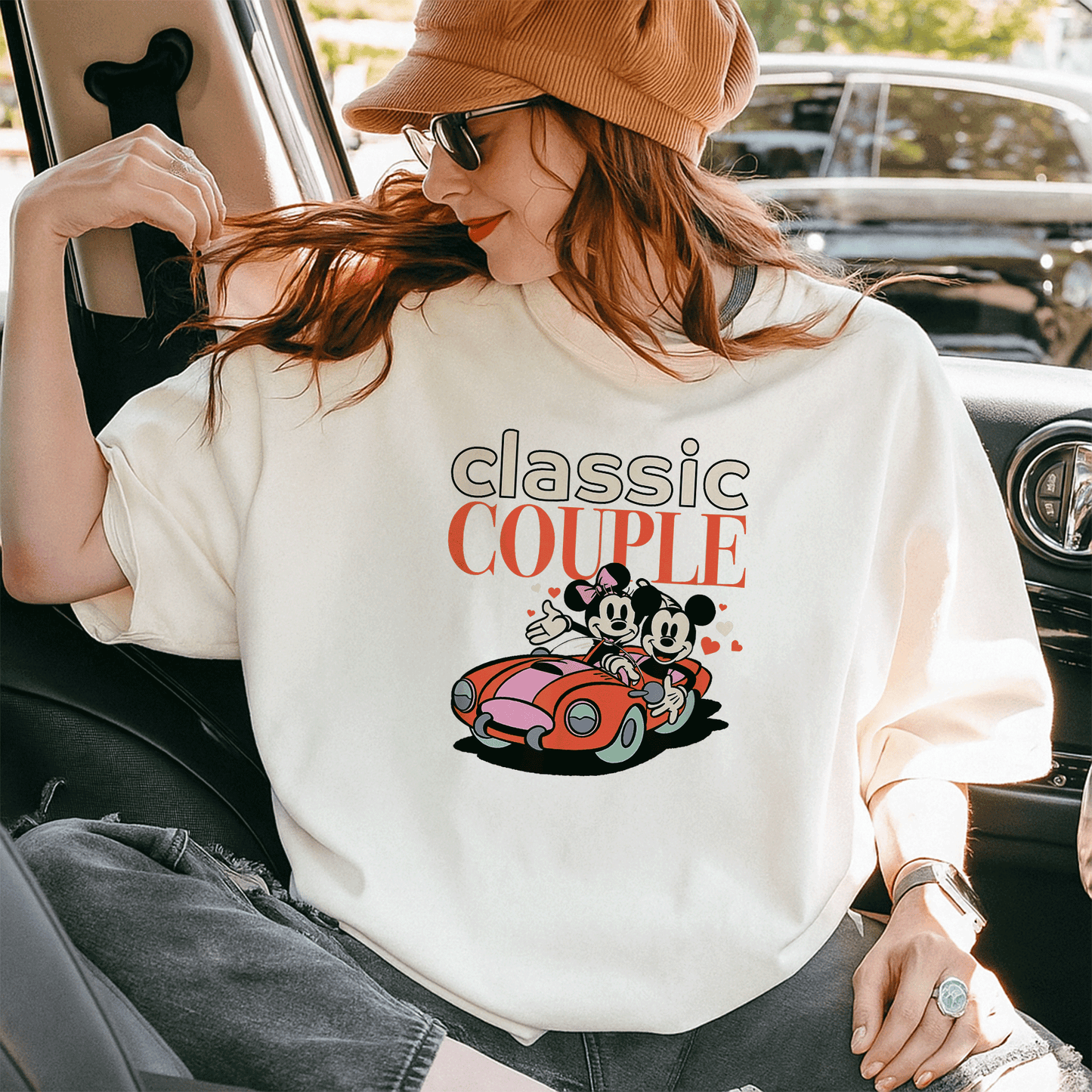 Cute Amazon Essentials Mickey and Minnie Valentine's Day Classic Couple T-Shirt for Couples Celebrating Love in Style - 10