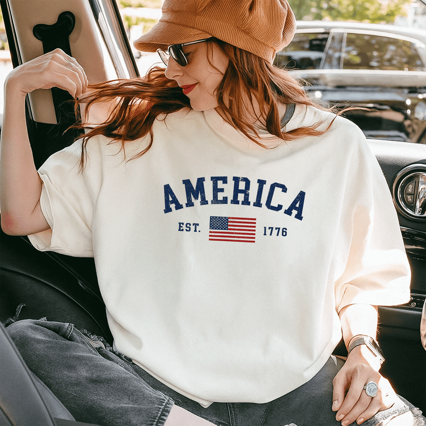 Patriotic American Flag T-Shirt for 4th of July Celebrations, USA Independence Day Tees for Men and Women - 10