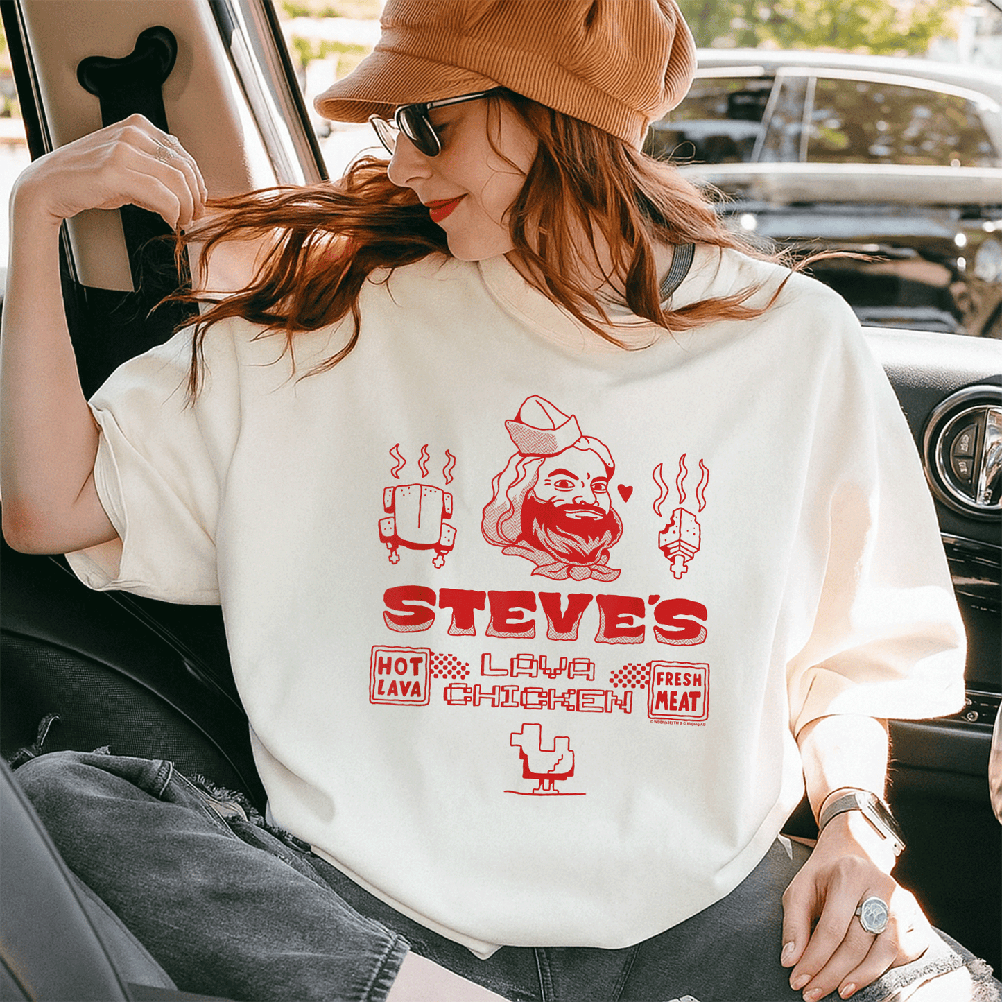 Minecraft Movie Steve's Lava Chicken Restaurant Logo T-Shirt - Fun Graphic Tee for Gamers and Fans of Steve's Adventures - 10