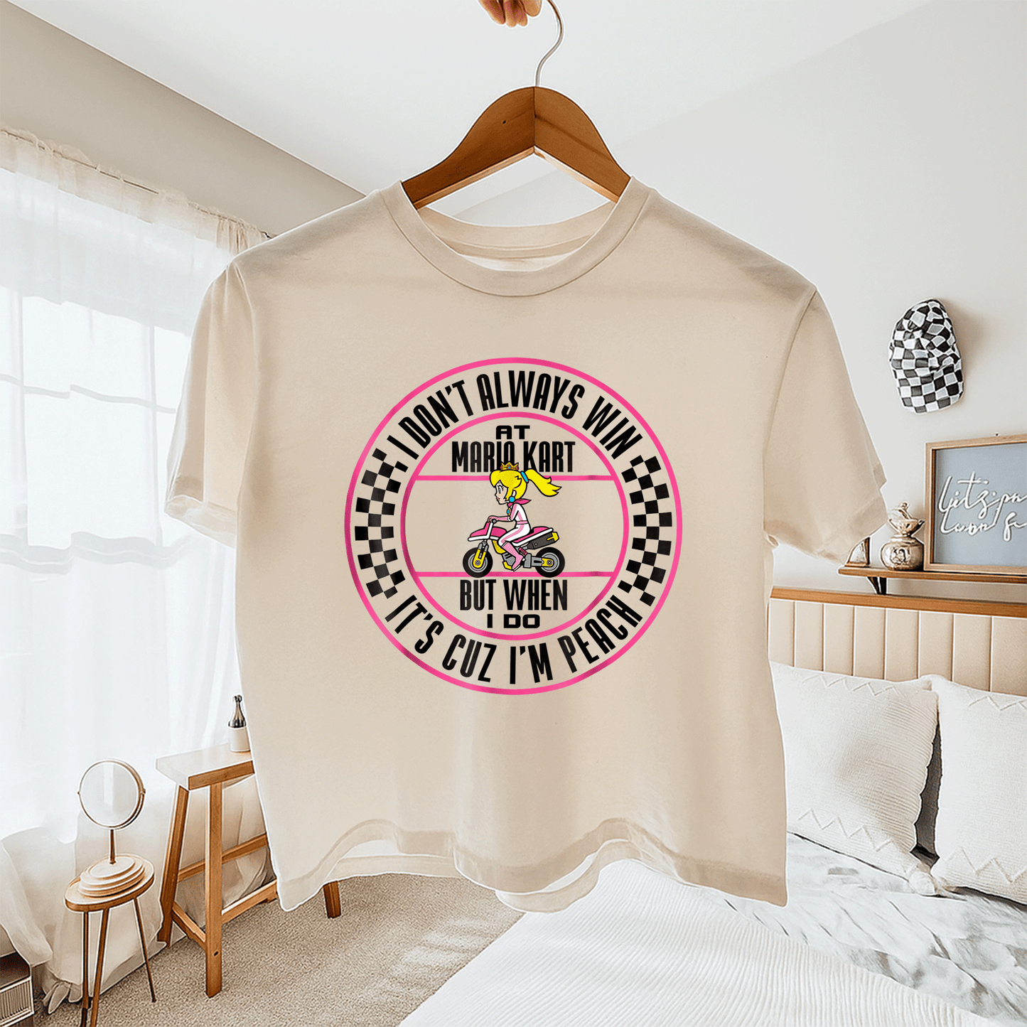 Win the race in style with our Peach Graphic T-Shirt from Mario Kart, perfect for fans and gamers who love fun fashion! - 11
