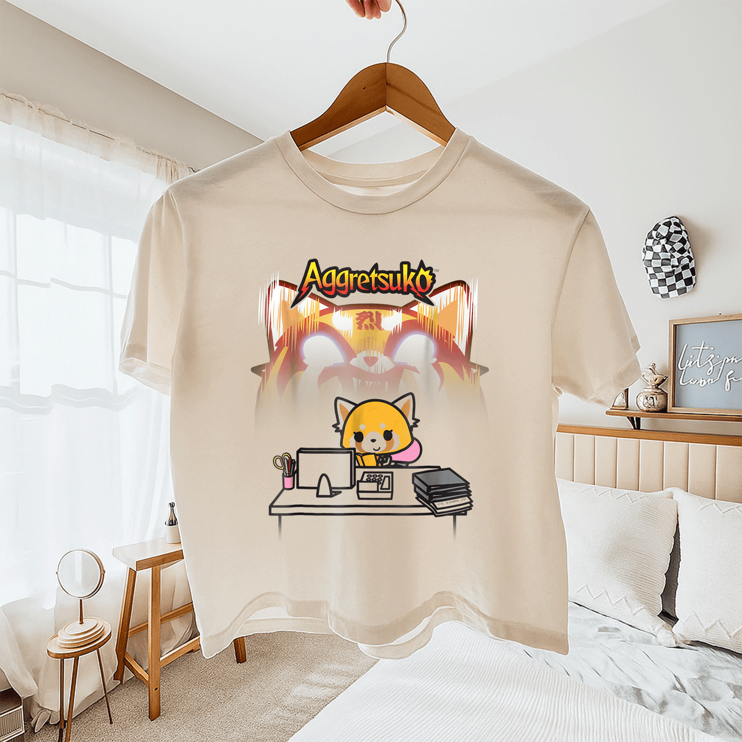 Aggretsuko Secret Rage Tee Shirt - Adorable Anime Design Featuring Raging Red Panda for Fun and Stylish Casual Wear - 11