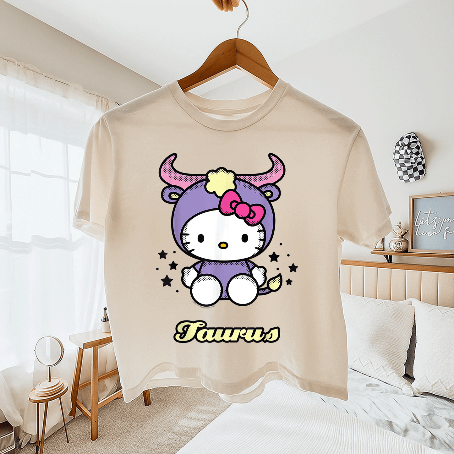 Cute Hello Kitty Taurus Tee Shirt Celebrate Your Zodiac Sign with Adorable Hello Kitty Graphics Perfect for Taurus Fans - 11