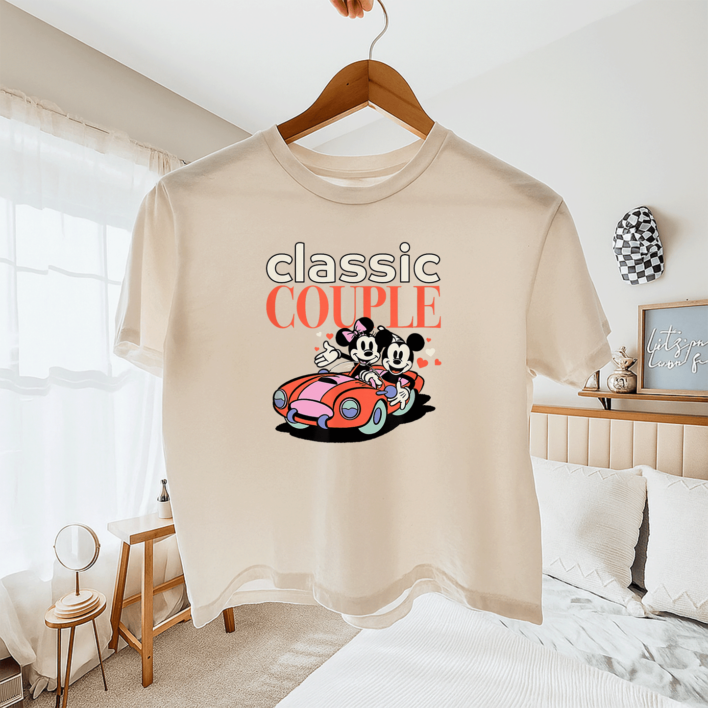 Cute Amazon Essentials Mickey and Minnie Valentine's Day Classic Couple T-Shirt for Couples Celebrating Love in Style - 11