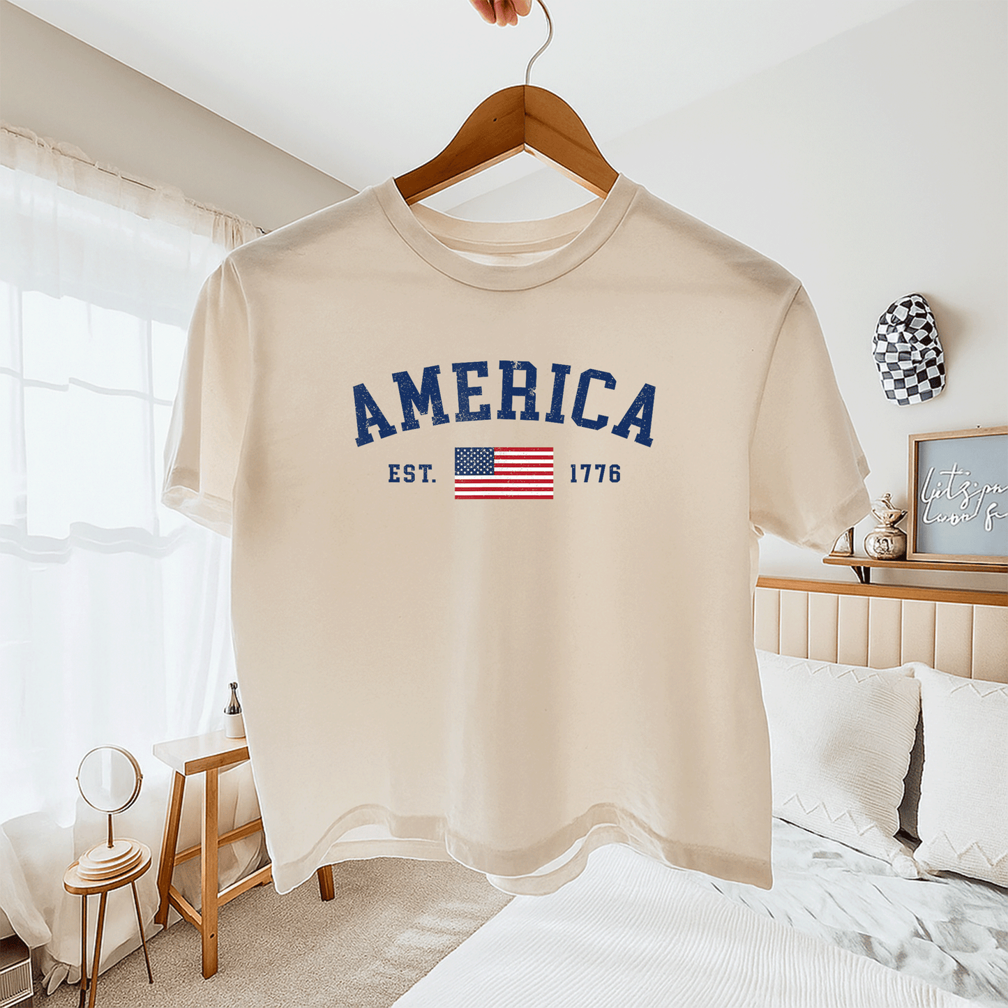 Patriotic American Flag T-Shirt for 4th of July Celebrations, USA Independence Day Tees for Men and Women - 11