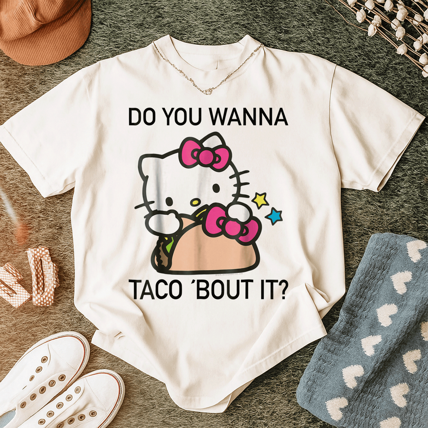 Hello Kitty Taco Bout It Tee Shirt Cute and Fun Graphic Tee for Cat Lovers and Foodies Perfect Gift for Kids and Adults - 12