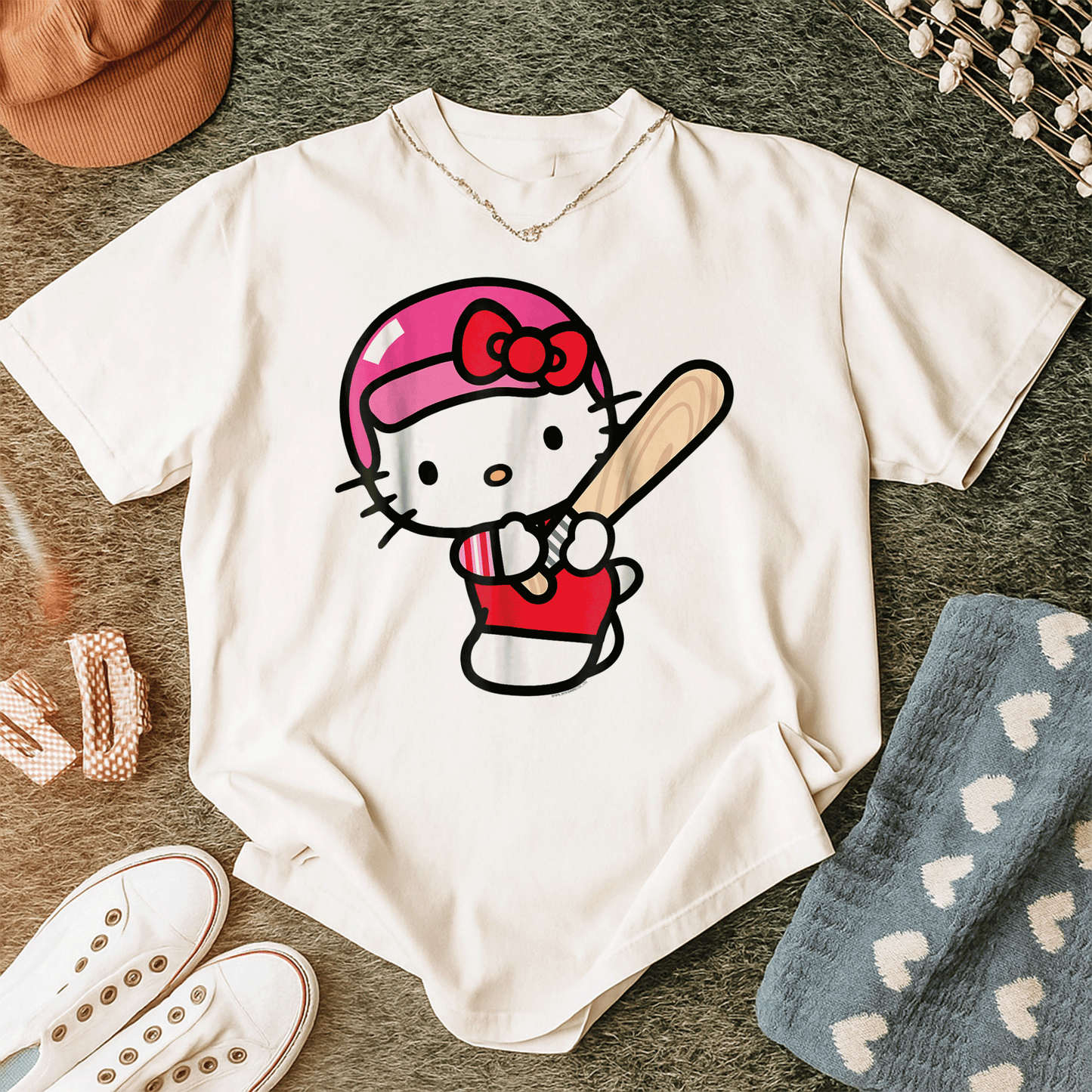 Cute Hello Kitty Baseball Player Tee Shirt for Kids β Adorable Graphic T-Shirt Perfect for Little Sports Fans and Playdates - 12