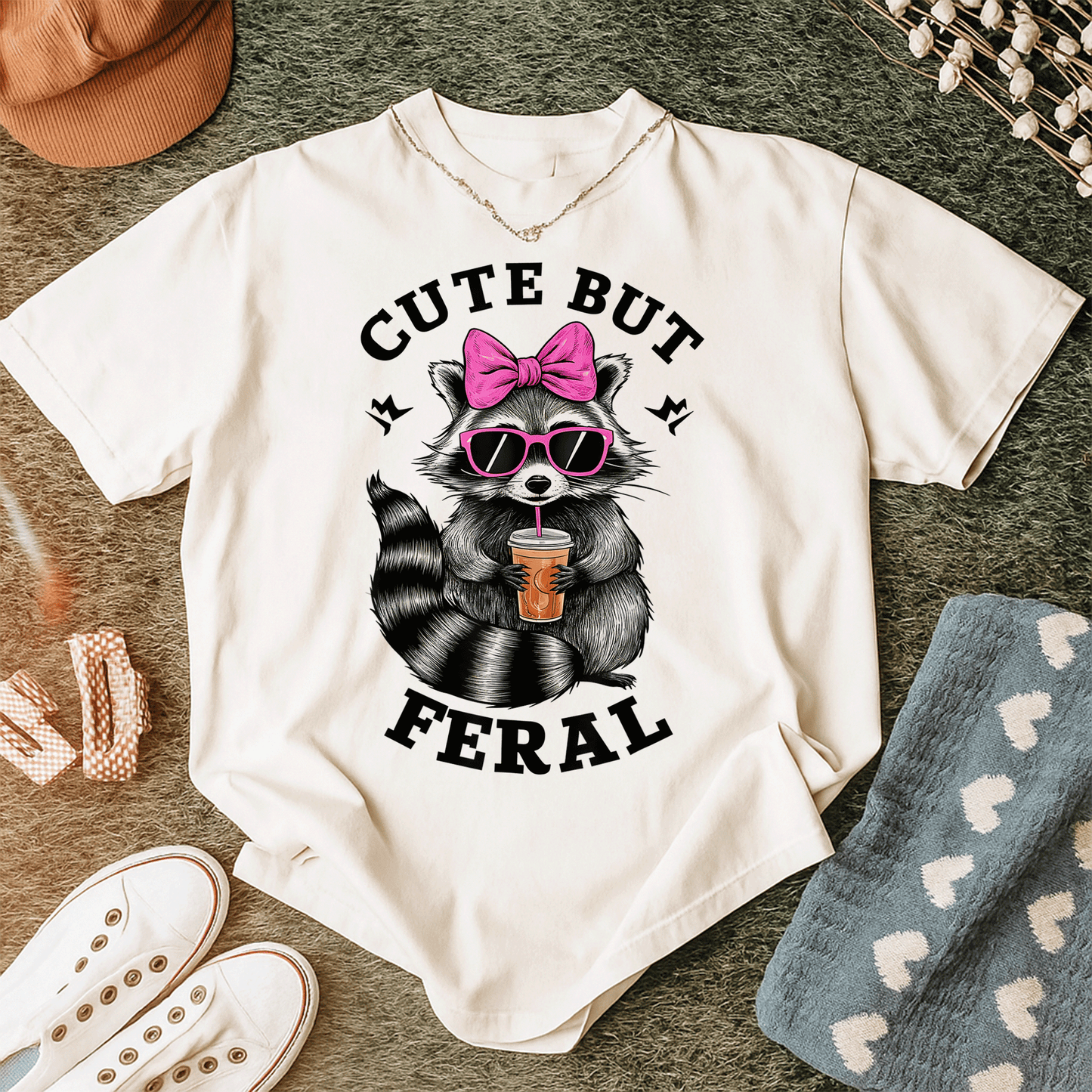 Cute Feral Raccoon T-Shirt with Sunglasses | Fun and Colorful Graphic Tee for Animal Lovers and Casual Wear - 12