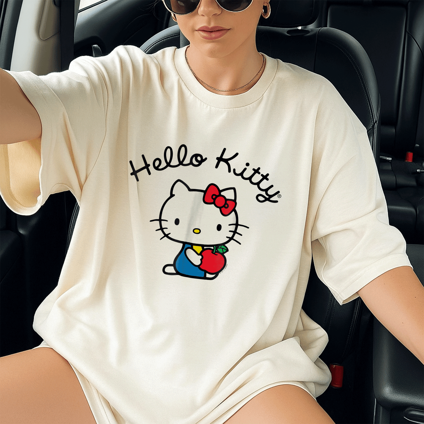 Cute Hello Kitty Retro Logo Tee Shirt for Stylish Fans - Classic Design, Perfect for Casual Wear and Nostalgic Vibes - 13