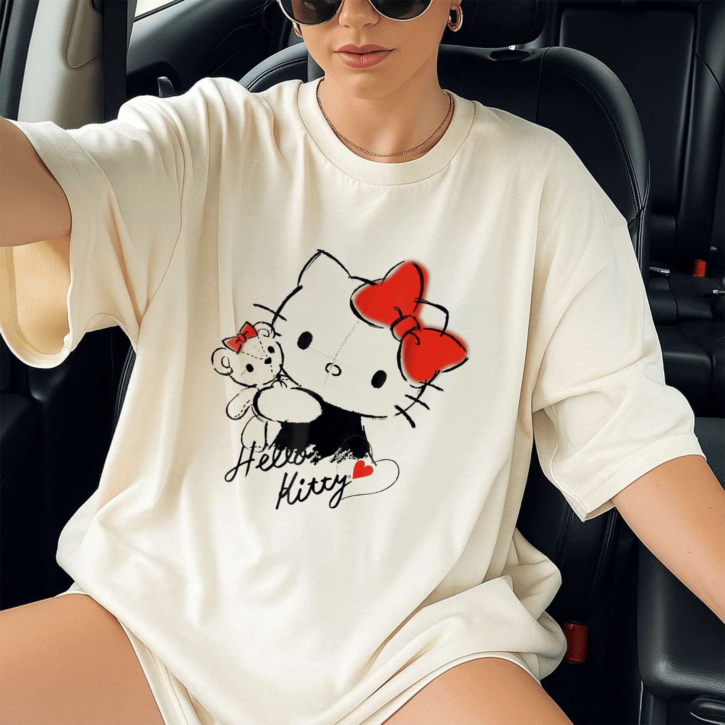 Cute Hello Kitty and Tiny Chum Graphic Tee for Kids - Adorable Characters in a Fun Design Perfect for Everyday Wear - 13