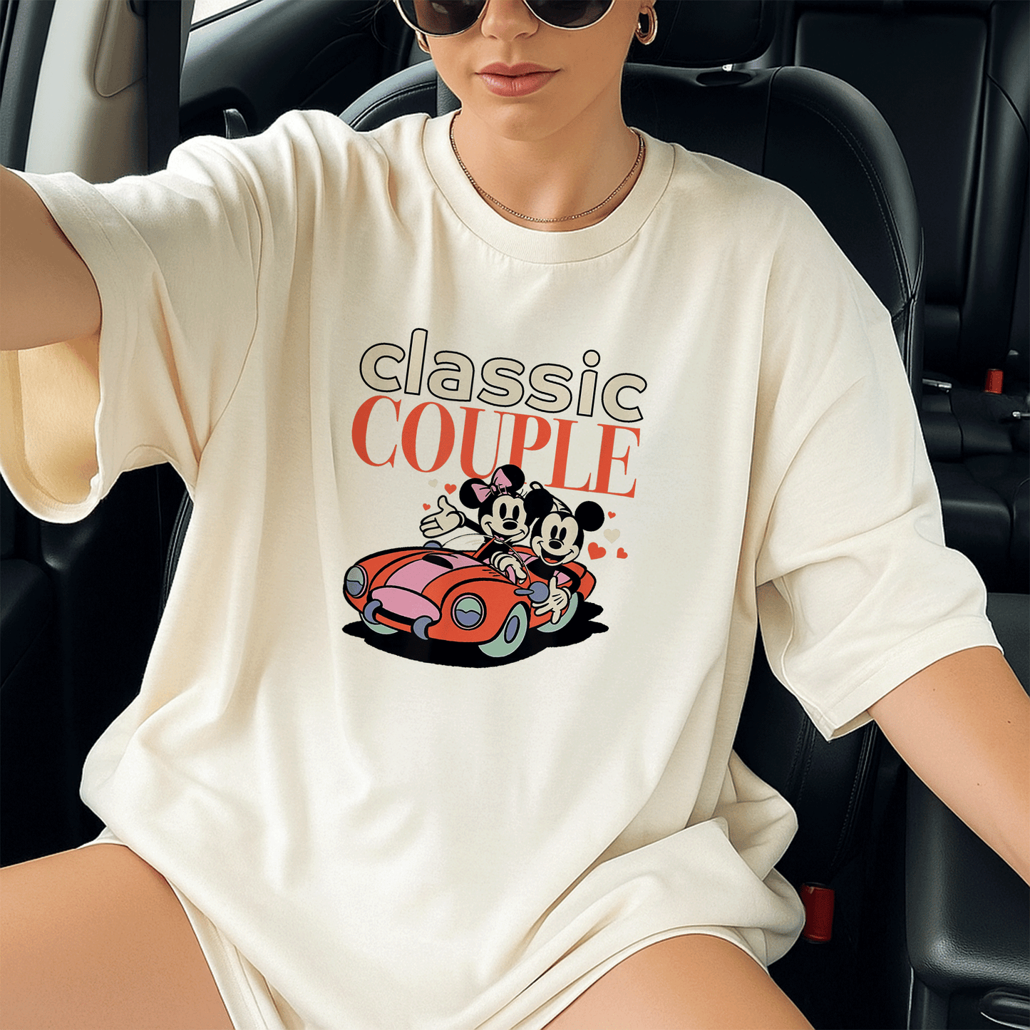 Cute Amazon Essentials Mickey and Minnie Valentine's Day Classic Couple T-Shirt for Couples Celebrating Love in Style - 13