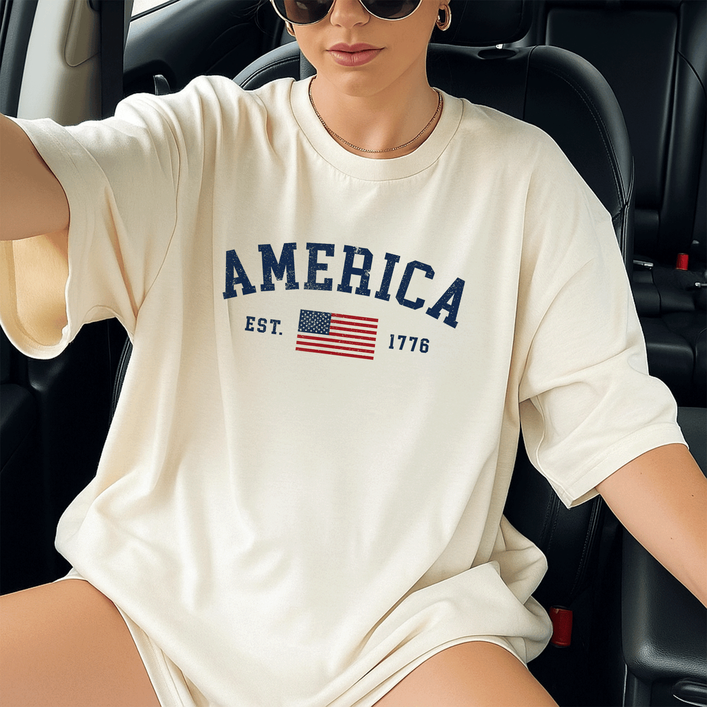 Patriotic American Flag T-Shirt for 4th of July Celebrations, USA Independence Day Tees for Men and Women - 13