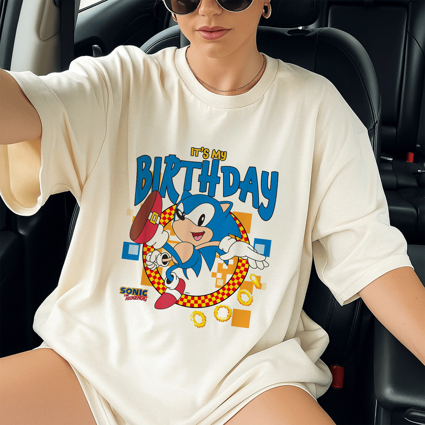 Sonic the Hedgehog Birthday T-Shirt for Kids - Fun Cheerful Design Perfect for Party Celebrations and Special Days - 13