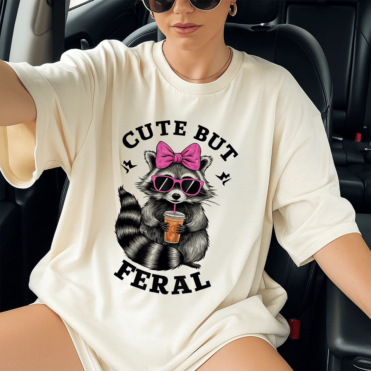 Cute Feral Raccoon T-Shirt with Sunglasses | Fun and Colorful Graphic Tee for Animal Lovers and Casual Wear - 13