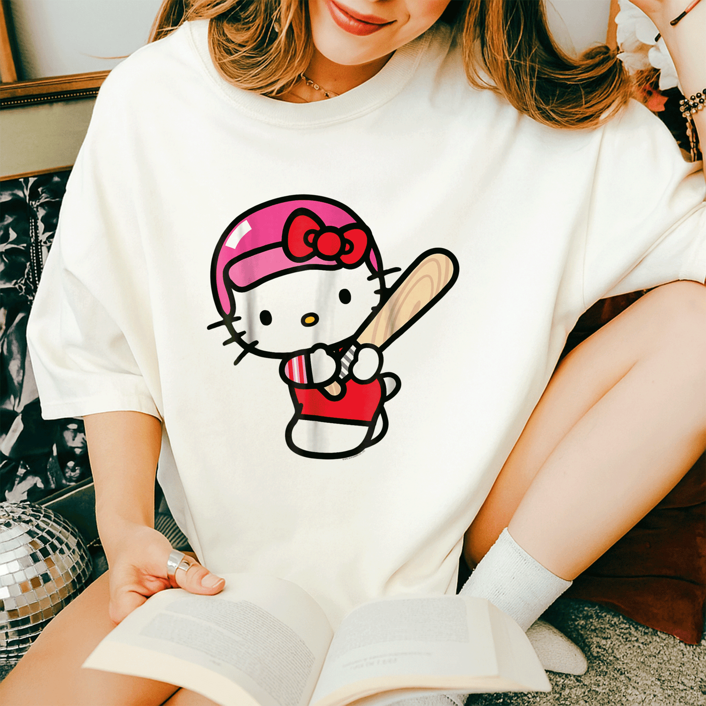 Cute Hello Kitty Baseball Player Tee Shirt for Kids β Adorable Graphic T-Shirt Perfect for Little Sports Fans and Playdates - 14