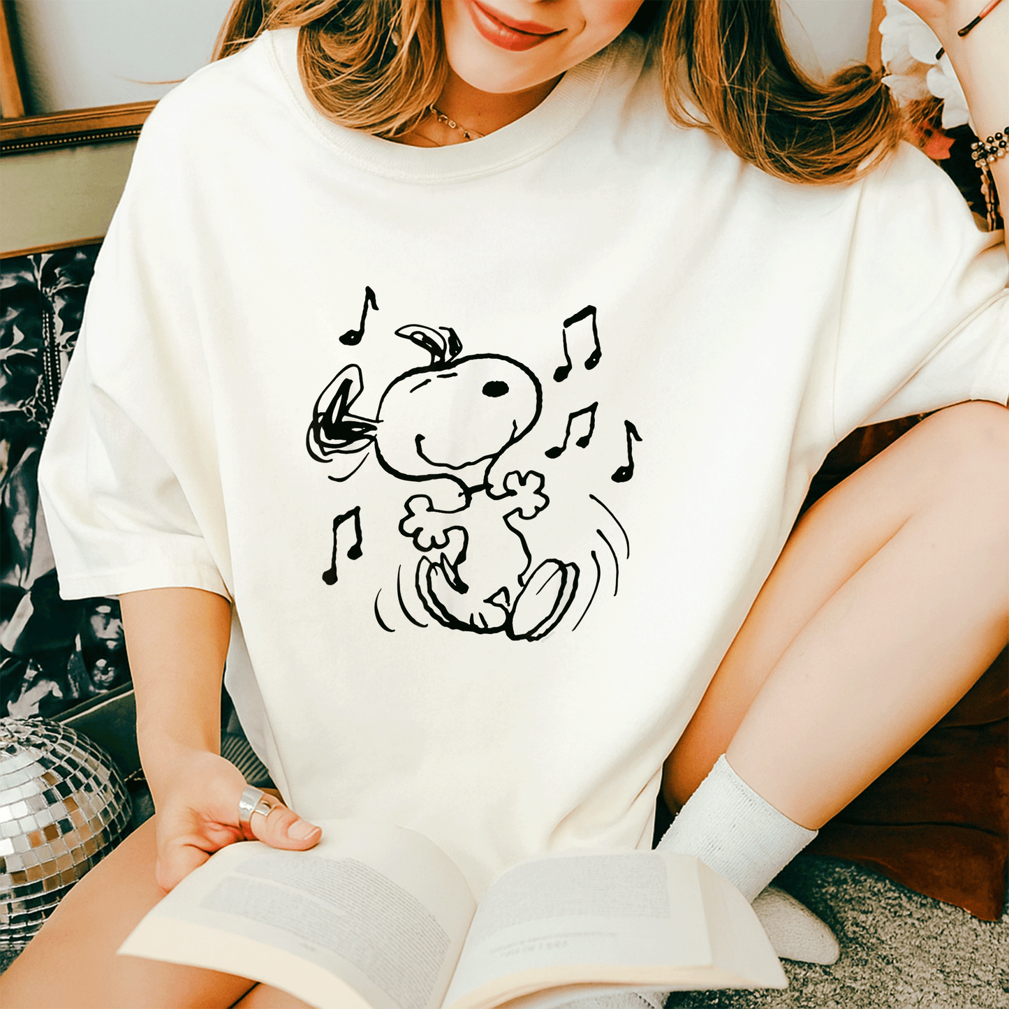 Snoopy Dancing T-Shirt for Peanuts Fans - Fun and Playful Design for All Ages, Perfect Gift for Cartoon Lovers - 14