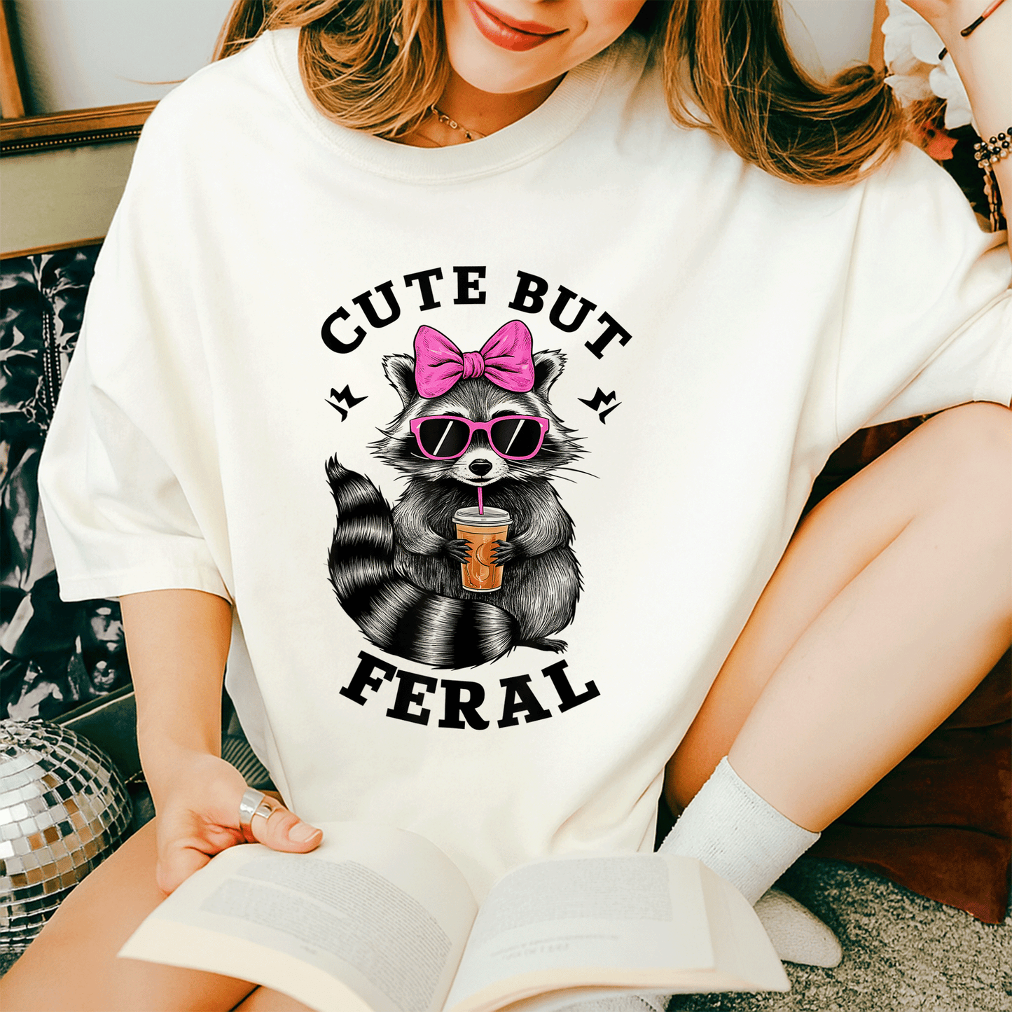 Cute Feral Raccoon T-Shirt with Sunglasses | Fun and Colorful Graphic Tee for Animal Lovers and Casual Wear - 14