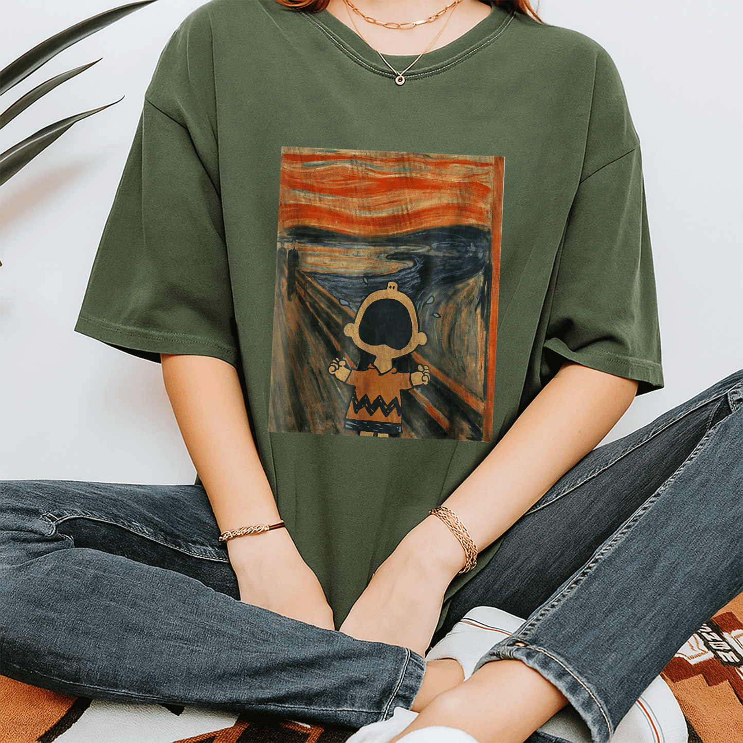 Charlie Scream Peanuts Artsy T-Shirt for Fans of Classic Comics Fun Unique Design Perfect Gift for Cartoon Lovers - 7