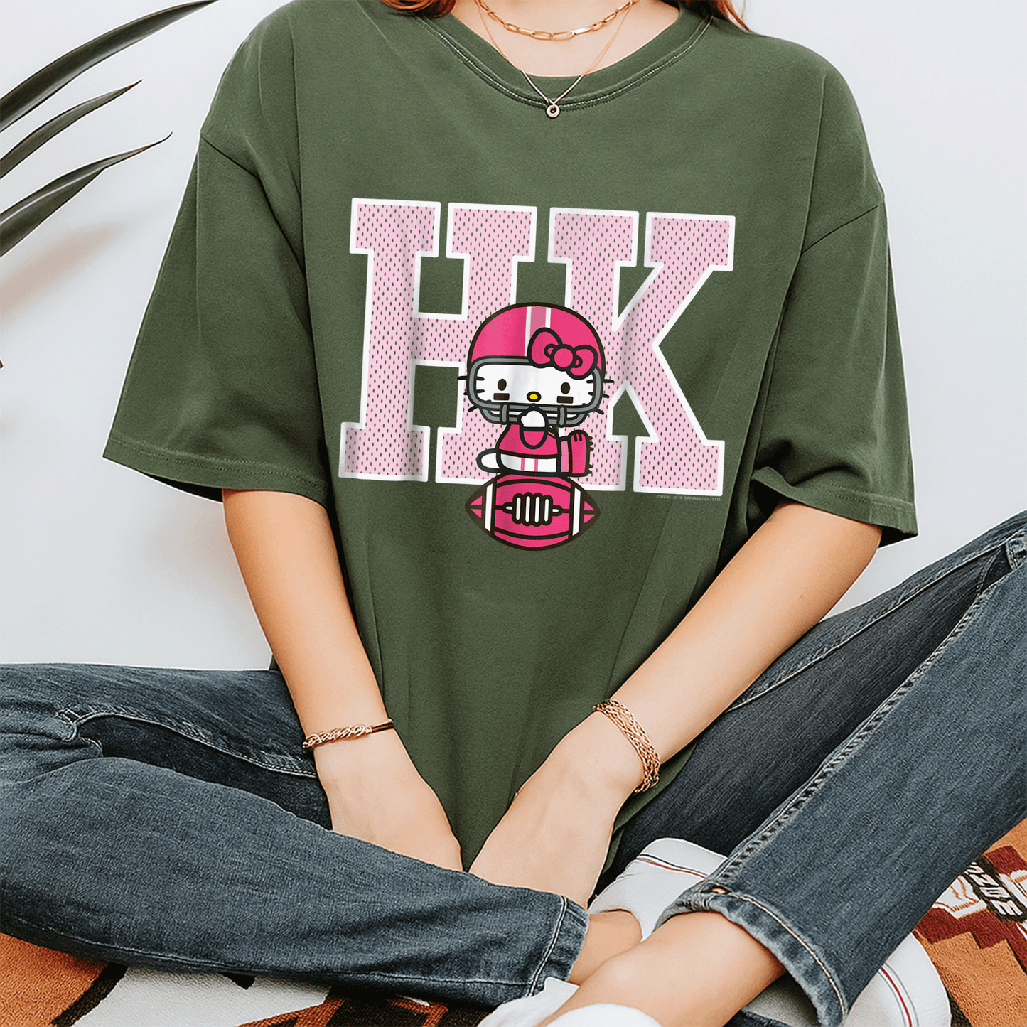Cute Hello Kitty Football Spirit Tee Shirt for Kids, Fun Sports Design, Perfect Gift for Young Fans, Comfortable and Stylish - 7