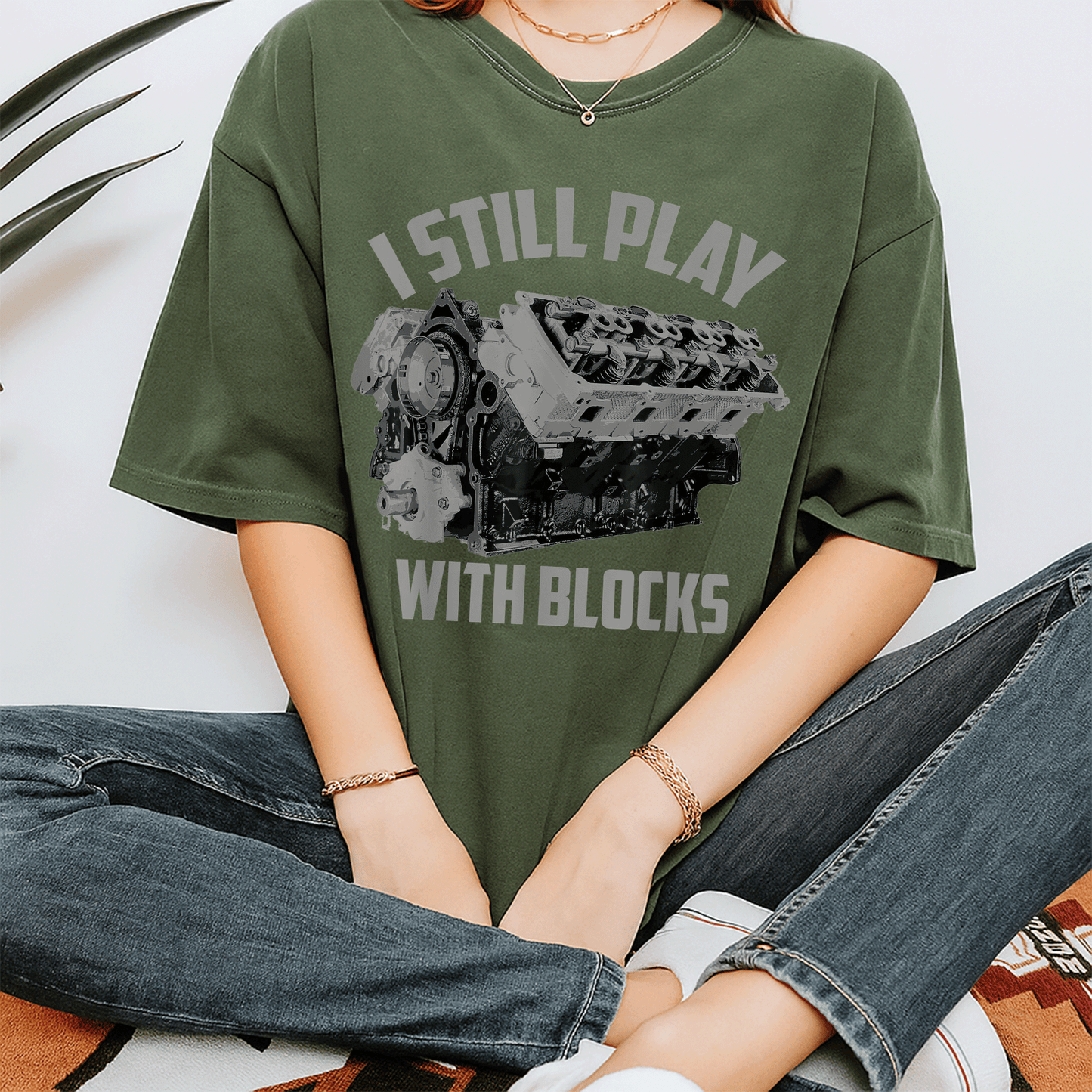 I Still Play With Blocks Racing Shirt | Fun Maintenance Man Gift T-Shirt for Proud Builders and Racing Enthusiasts - 7