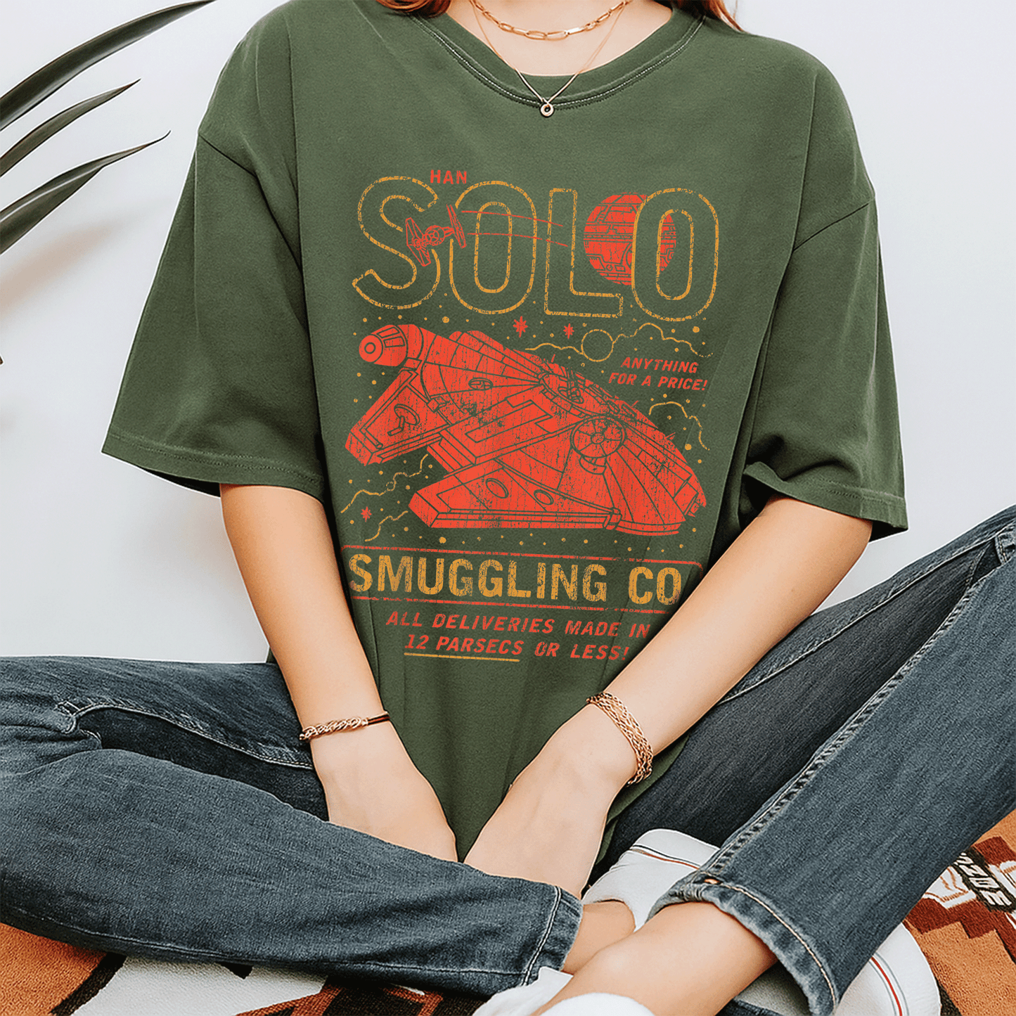 Star Wars Han Solo Smuggling Co T-Shirt Featuring Iconic Design for Fans of the Galaxy's Most Notorious Smuggler - 7