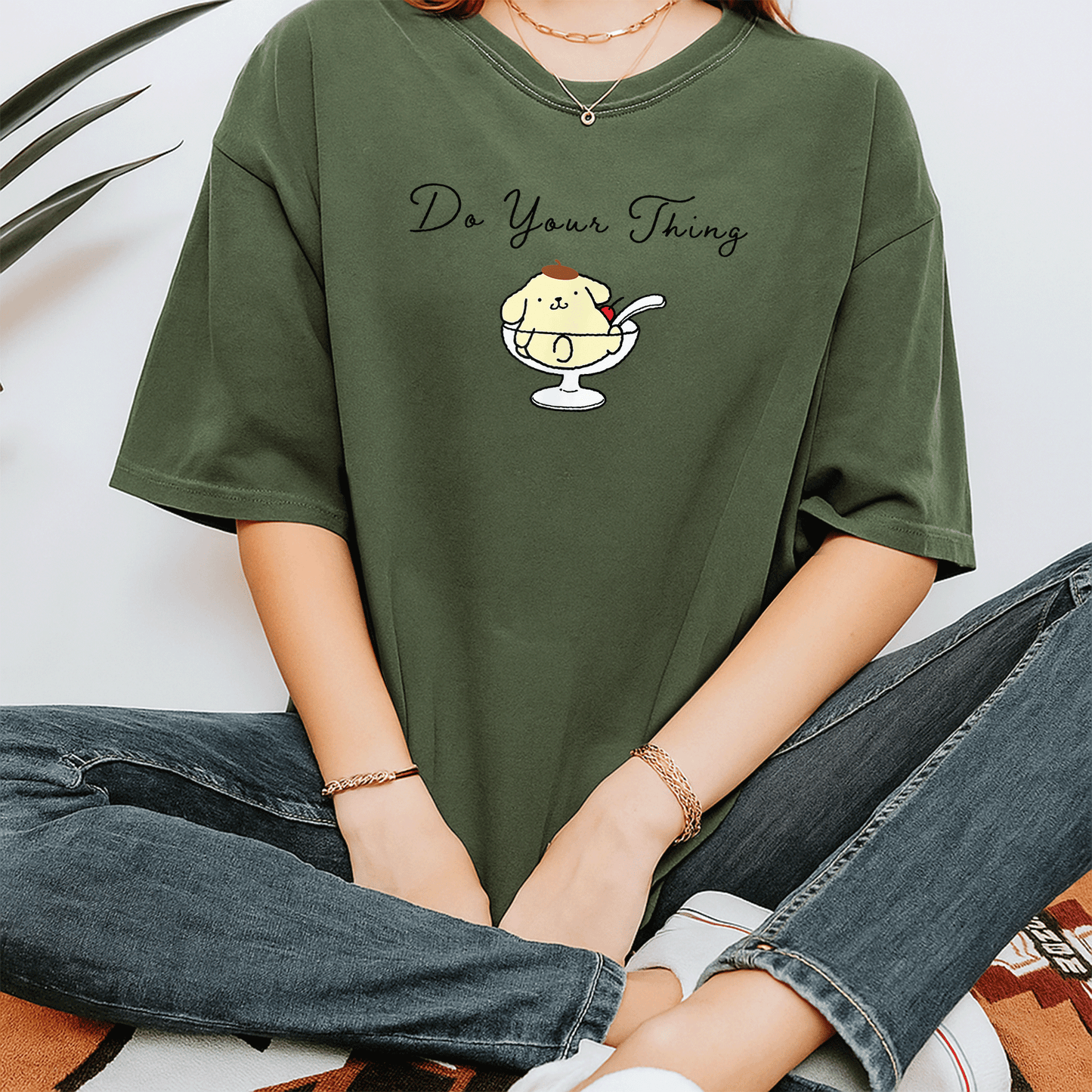 Pompompurin Do Your Thing T-Shirt - Cute and Comfy Sanrio Style Tee Featuring Adorable Pompompurin Design for Fans - 7