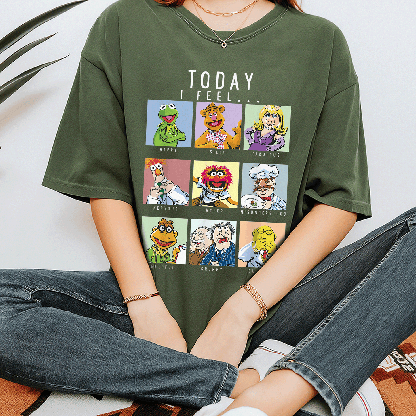 Disney The Muppets Today I Fell Box Up T-Shirt for Fun Lovers, Featuring Iconic Characters in Vibrant Graphic Design - 7