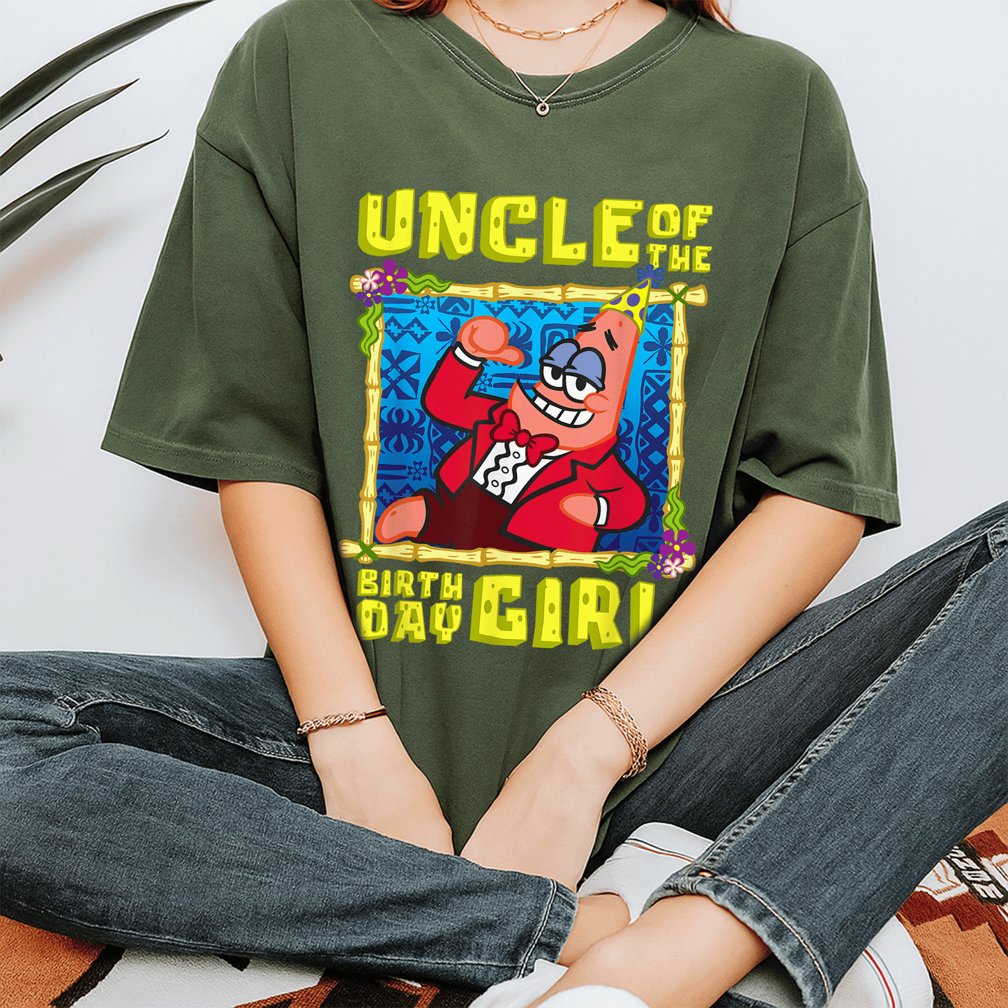 SpongeBob SquarePants Uncle Gift T-Shirt - Fun Patrick Design for Birthday Celebrations Perfect for the Special Uncle - 7