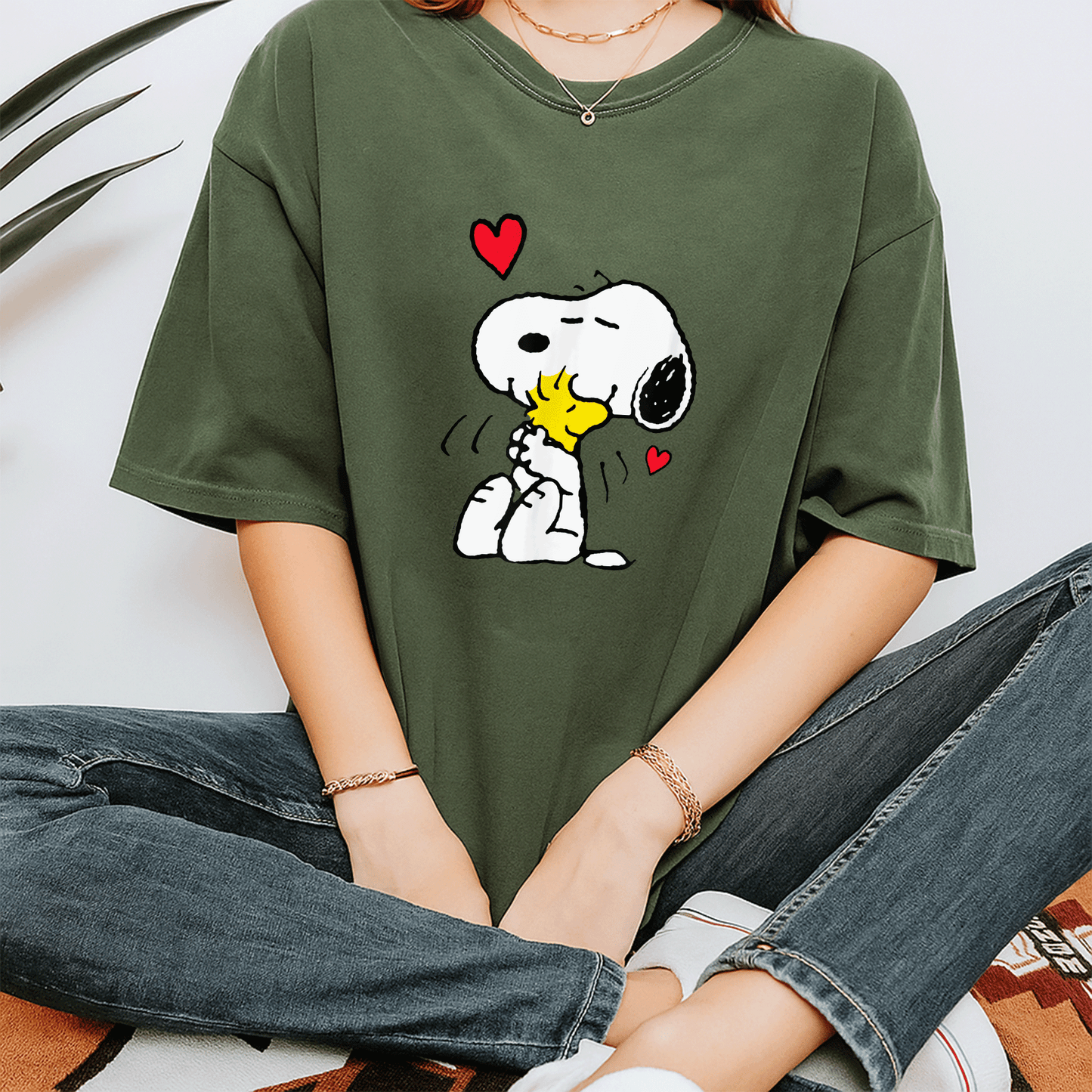 Snoopy Lots Of Love T-Shirt for Peanuts Fans | Cute and Playful Graphic Tee Featuring Iconic Snoopy Design - 7
