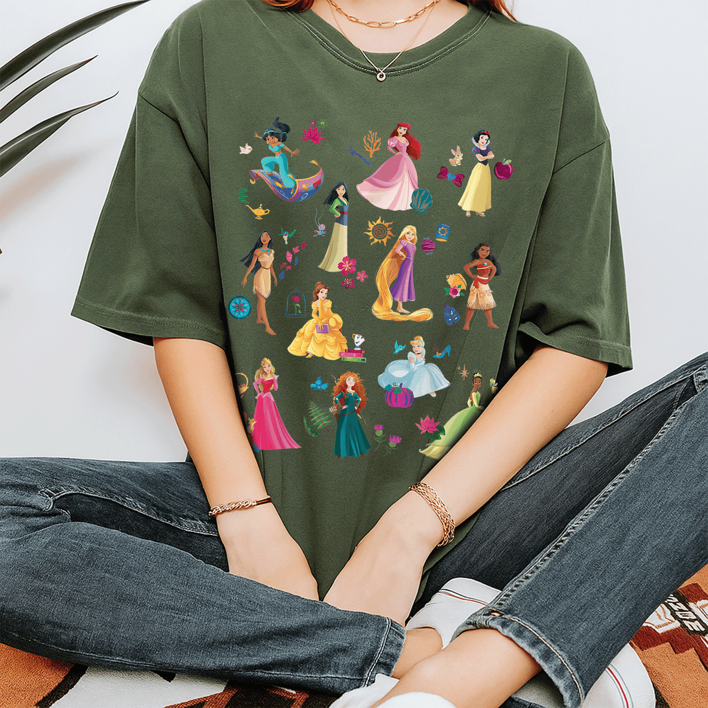Disney Princess Magical Print T-Shirt for Girls Featuring Enchanting Designs of Beloved Characters - Perfect for Everyday Adventure - 7