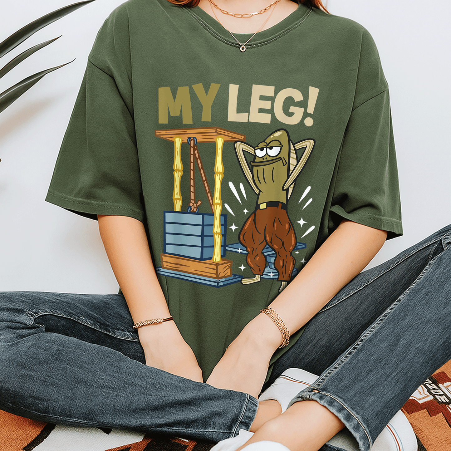 Mademark x SpongeBob SquarePants Funny Legs Day T-Shirt - Bodybuilding Inside Joke for Gym Lovers and Spongebob Fans - 7
